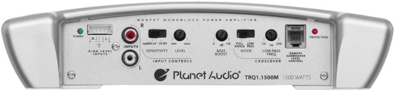 Alt view image 6 of 16 - Planet Audio TRQ1.1500M Torque Series Class AB Monoblock 1500 Watt Car Amplifier