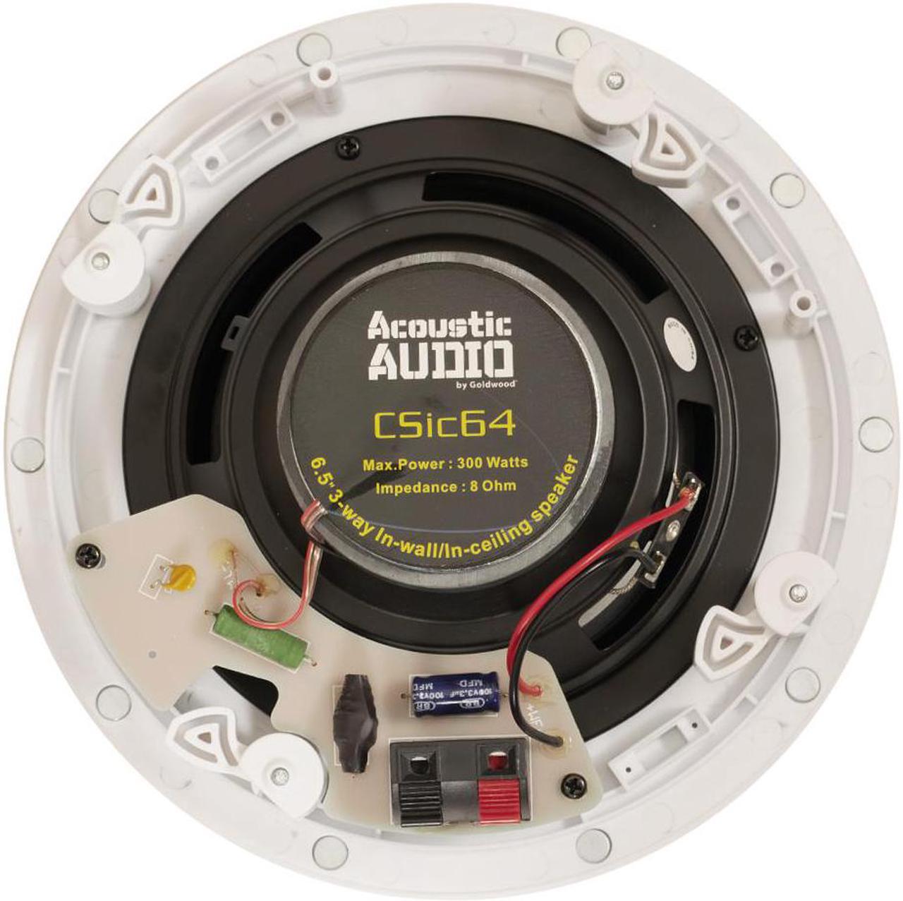 Alt view image 5 of 6 - Acoustic Audio CSic64 Frameless 6.5" In Ceiling 7 Speaker Set 3 Way Home Theater Speakers