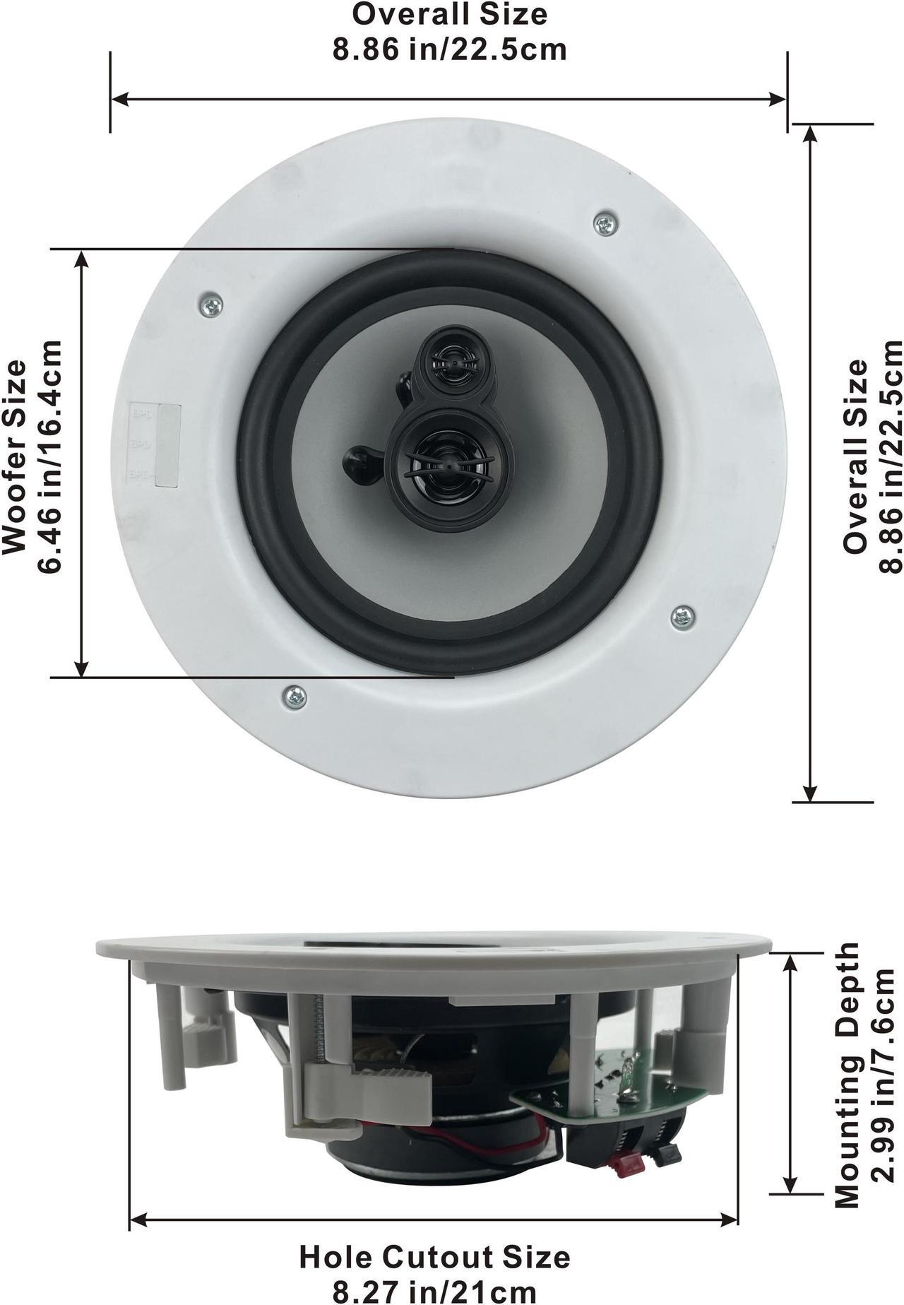 Alt view image 2 of 6 - Acoustic Audio CSic64 Frameless 6.5" In Ceiling 7 Speaker Set 3 Way Home Theater Speakers
