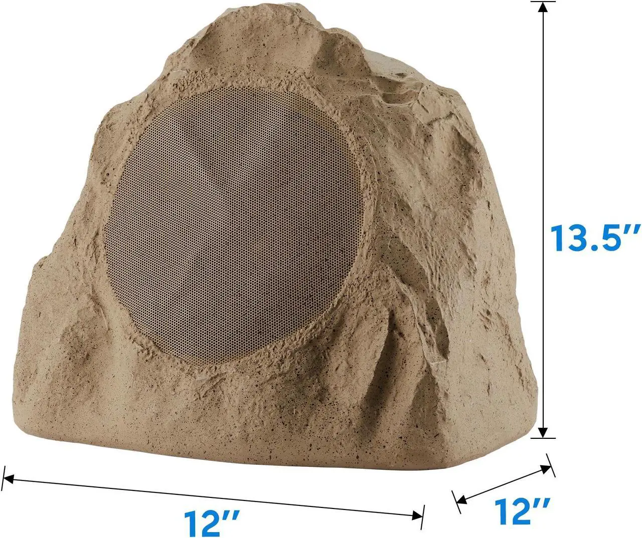 Alt view image 6 of 7 - Theater Solutions 12R8S Outdoor Sandstone 8" Rock 12 Speaker Set for Deck Pool Spa Yard Garden