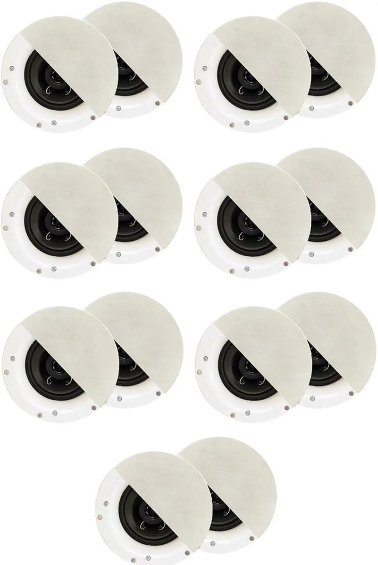 Main image of Acoustic Audio R192 Frameless In Ceiling / In Wall Speaker 7 Pair Pack 2 Way Home Theater Surround Speakers