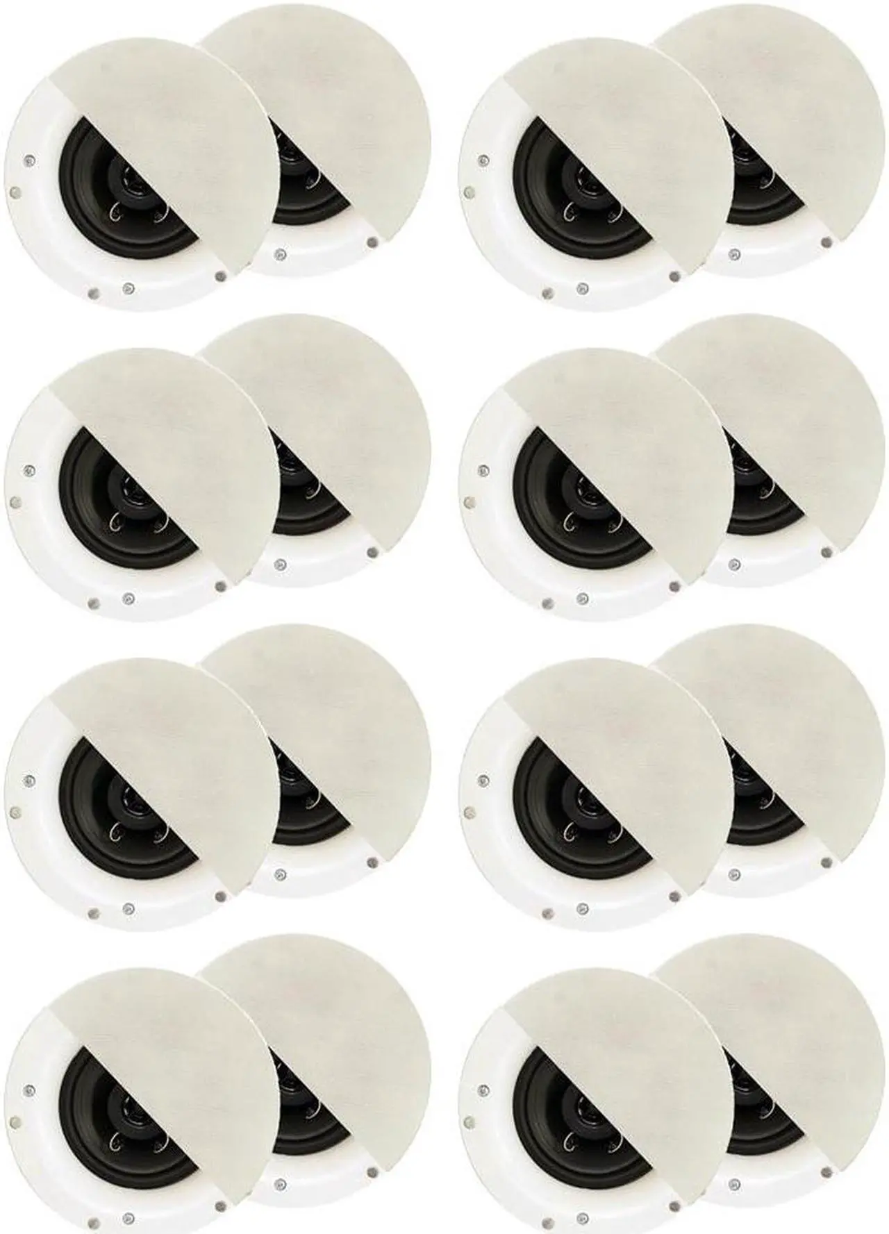 Main image of Acoustic Audio R192 Frameless In Ceiling / In Wall Speaker 8 Pair Pack 2 Way Home Theater Surround Speakers