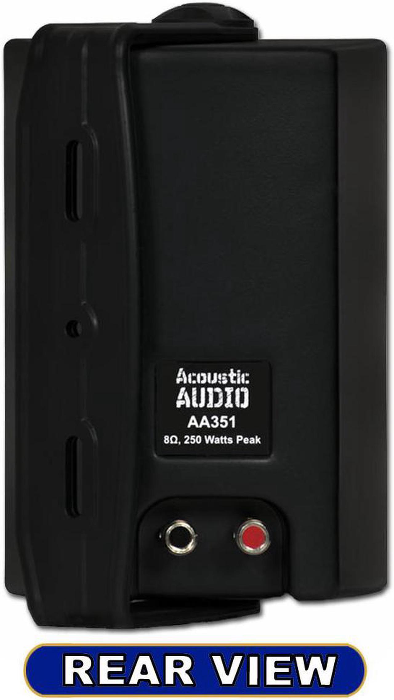 Alt view image 6 of 6 - Acoustic Audio AA351B Indoor Outdoor 2 Way Black Speakers 2000 Watt 4 Pair Pack AA351B-4Pr