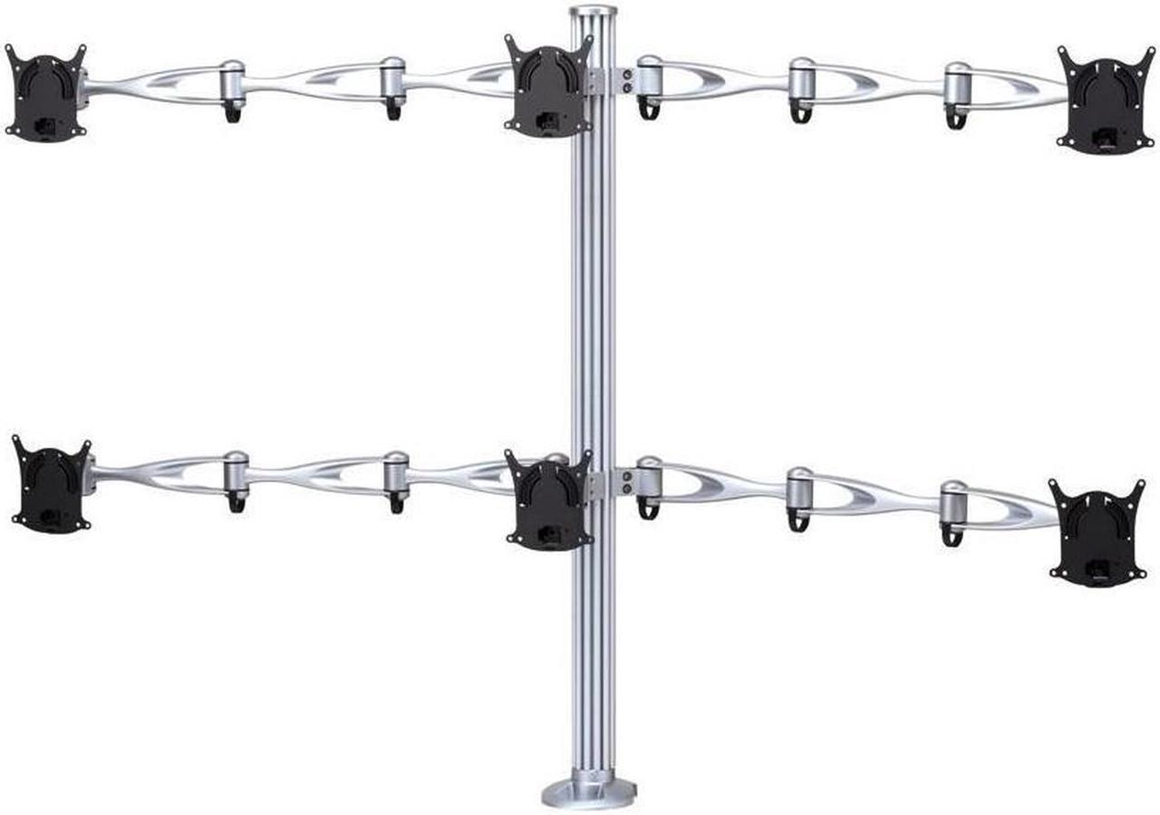 Cotytech Hexa Monitor Desk Mount - Triple Arms With Clamp Base