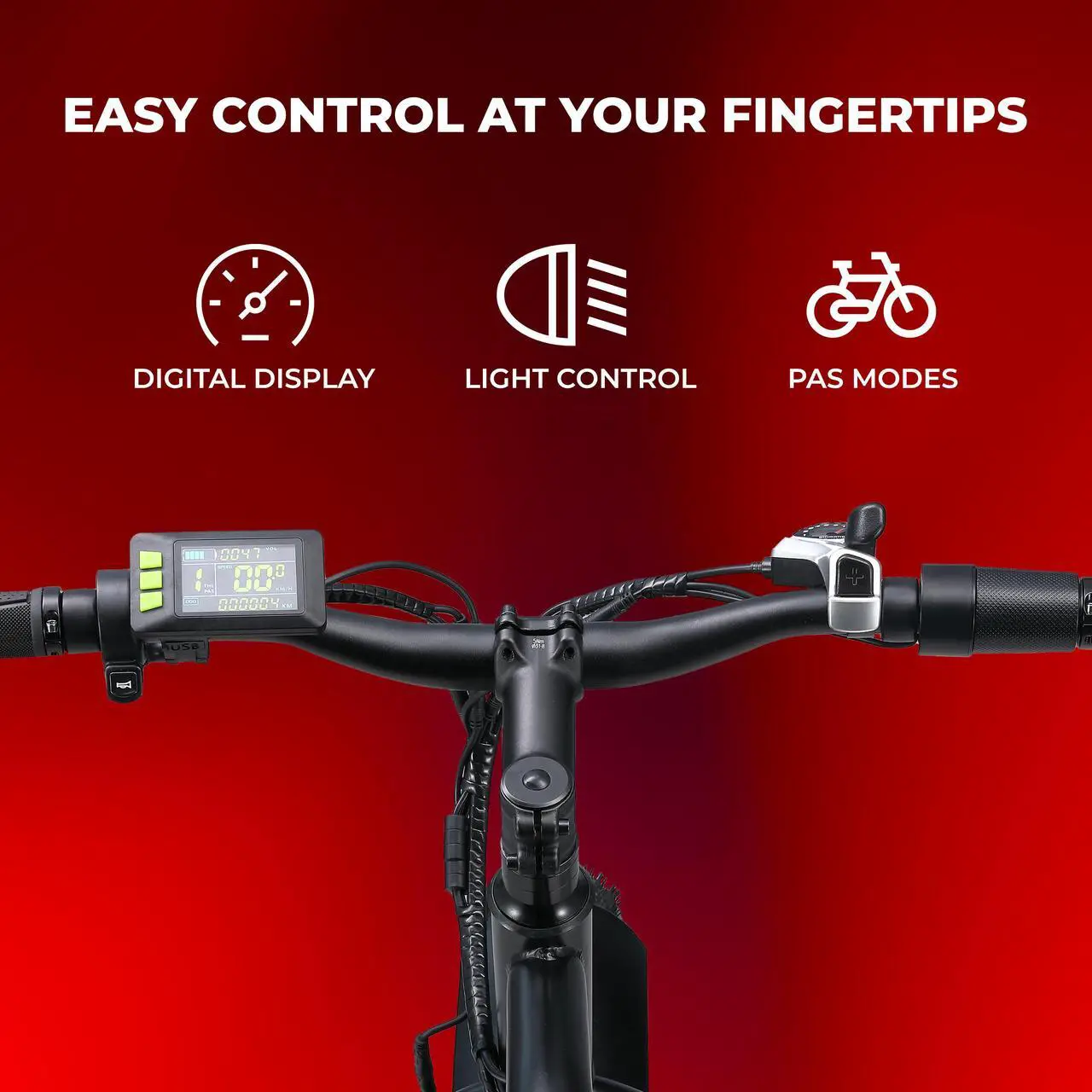 Alt view image 4 of 7 - RKS Electric Bike for Adults with 700Wh Removable Battery, 24MPH Commuting Electric Mountain Bike with 750W Brushless Motor, 7-Speed, 26" Tires