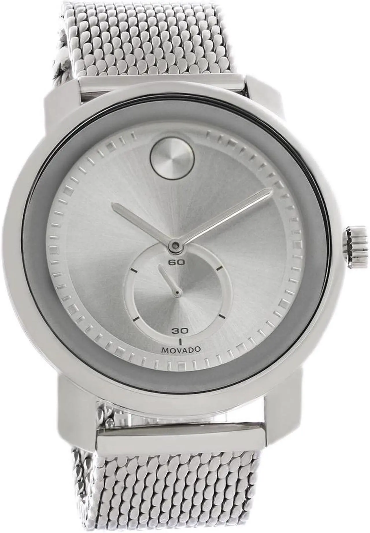 Alt view image 10 of 14 - Movado Bold Sport Mens Silver Dial Mesh Bracelet Swiss Quartz Watch 3600768