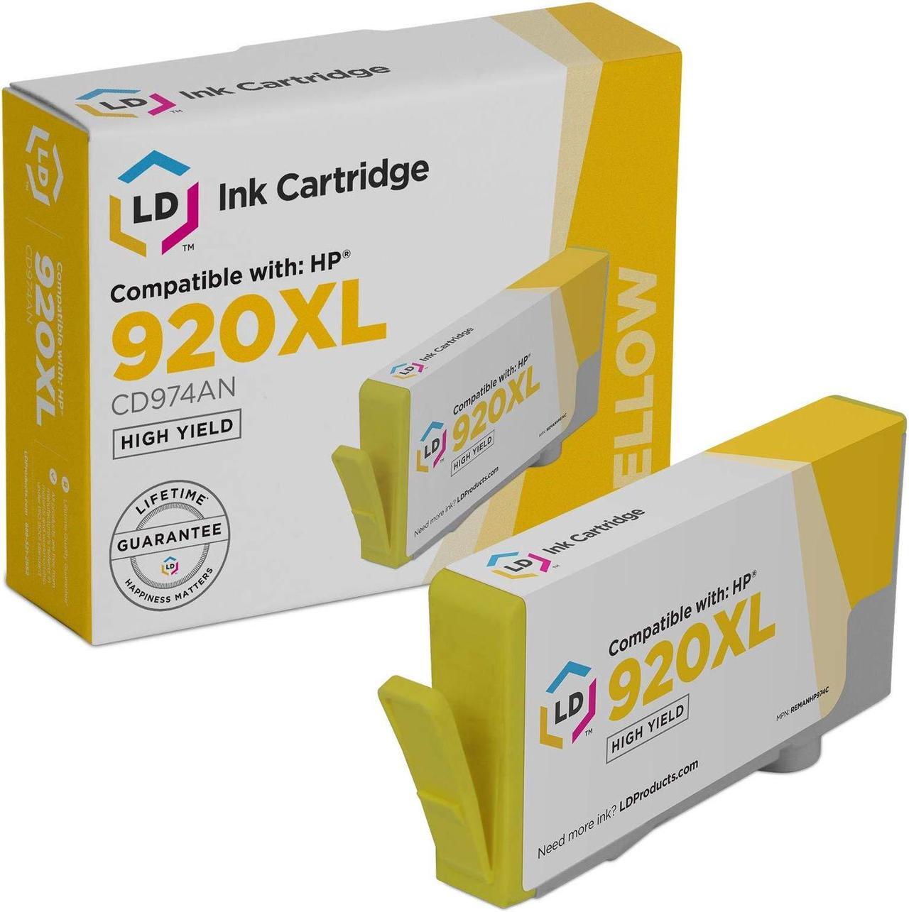 Main image of LD Products Compatible Ink Cartridge Replacement for HP 920XL CD974AN High Yield (Yellow)