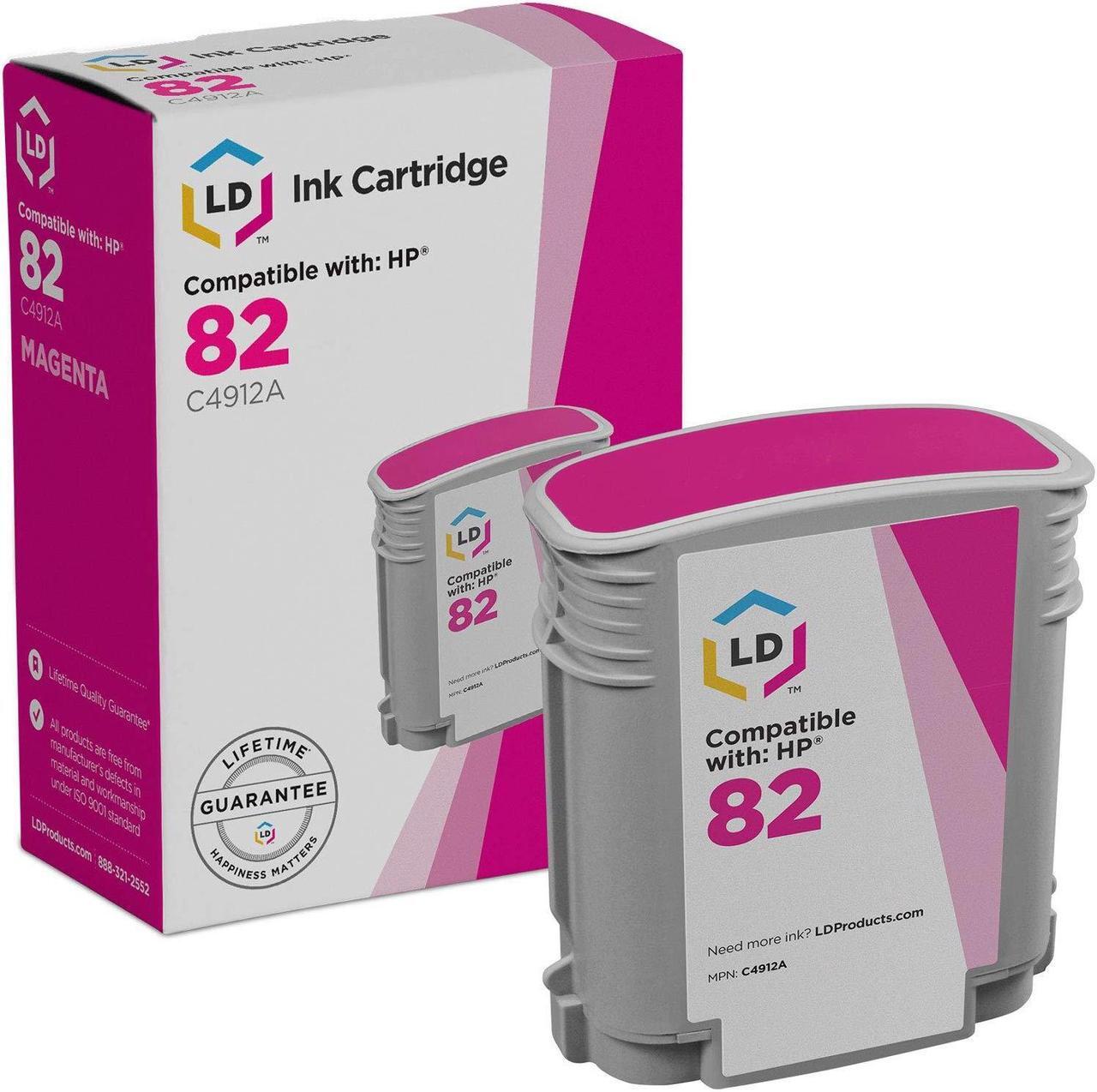 Main image of LD Products Remanufactured Ink Cartridge Replacement for HP 82 C4912A (Magenta)