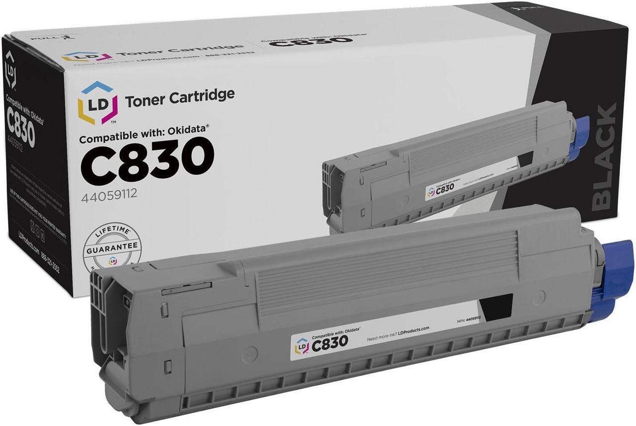 Main image of LD Products Toner Cartridge Compatible with Replacement for Okidata 44059112 C830 Series (Single Black) Compatible with the following Okidata Printer Models C830dn C830dtn C830n