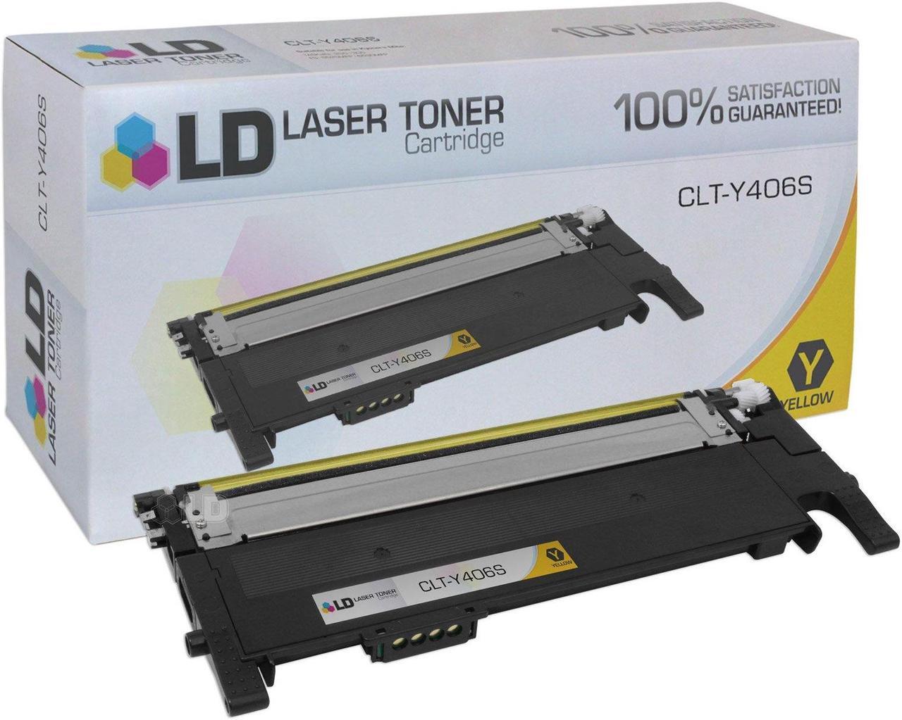 Alt view image 2 of 12 - LD © Compatible Replacement for Samsung CLT-Y406S Yellow Laser Toner Cartridge for use in Samsung CLP-365W, CLX-3305FW, Xpress C410W, and Xpress C460FW Printers