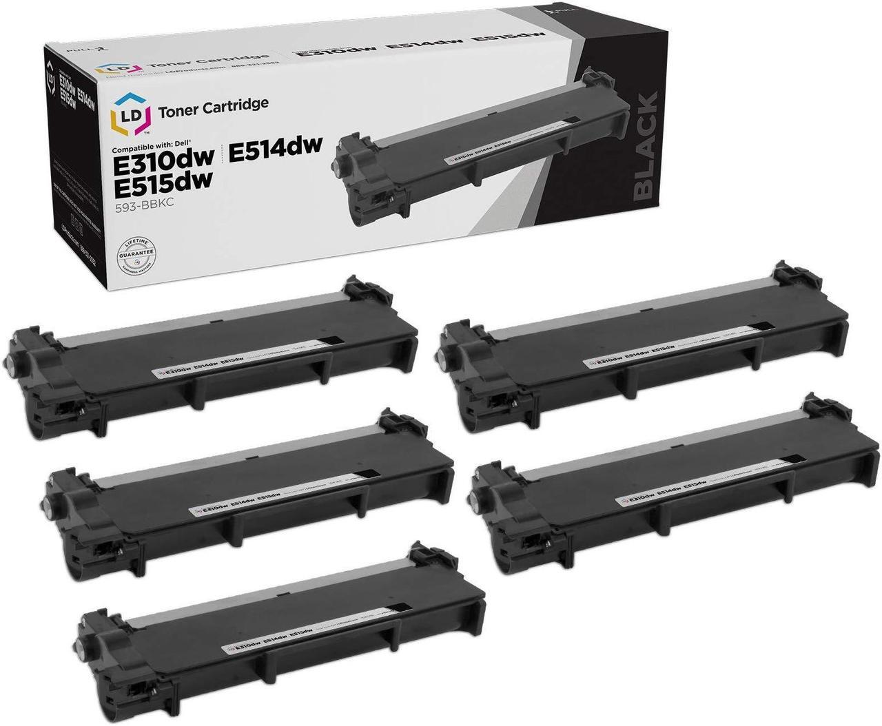 Main image of LD Products Compatible Toner Cartridge Replacement for Dell 593-BBKC CVXGF (Black, 5-Pack)
