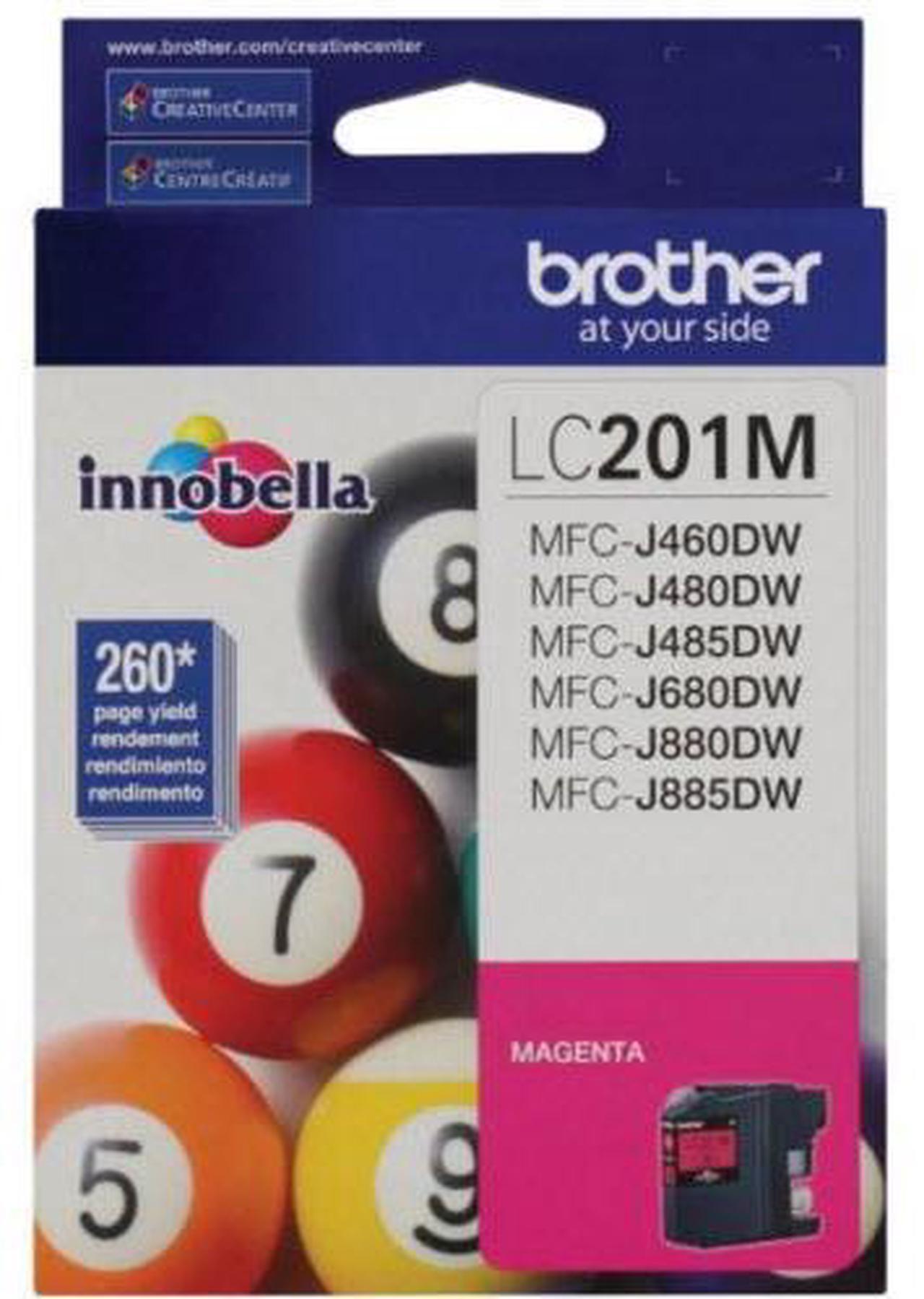 Alt view image 4 of 14 - Brother Magenta Ink Cartridge (260 Yield) LC201M