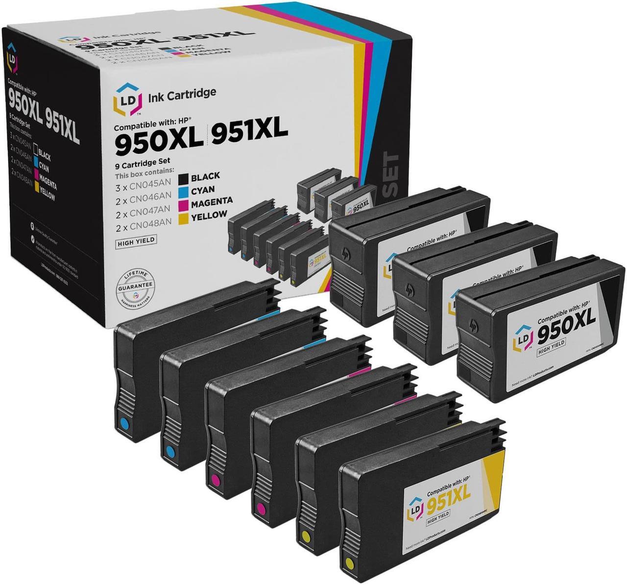 Main image of LD Products Compatible Ink Cartridge Replacement for HP 950XL & 951XL High Yield (3 Black, 2 Cyan, 2 Magenta, 2 Yellow, 9-Pack)
