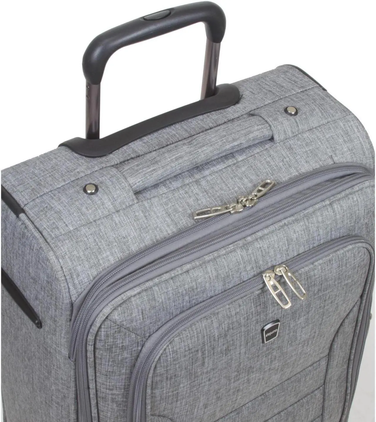 Alt view image 4 of 5 - Dejuno Noir Lightweight 3-Piece Spinner Luggage Set with Laptop Pocket - Grey