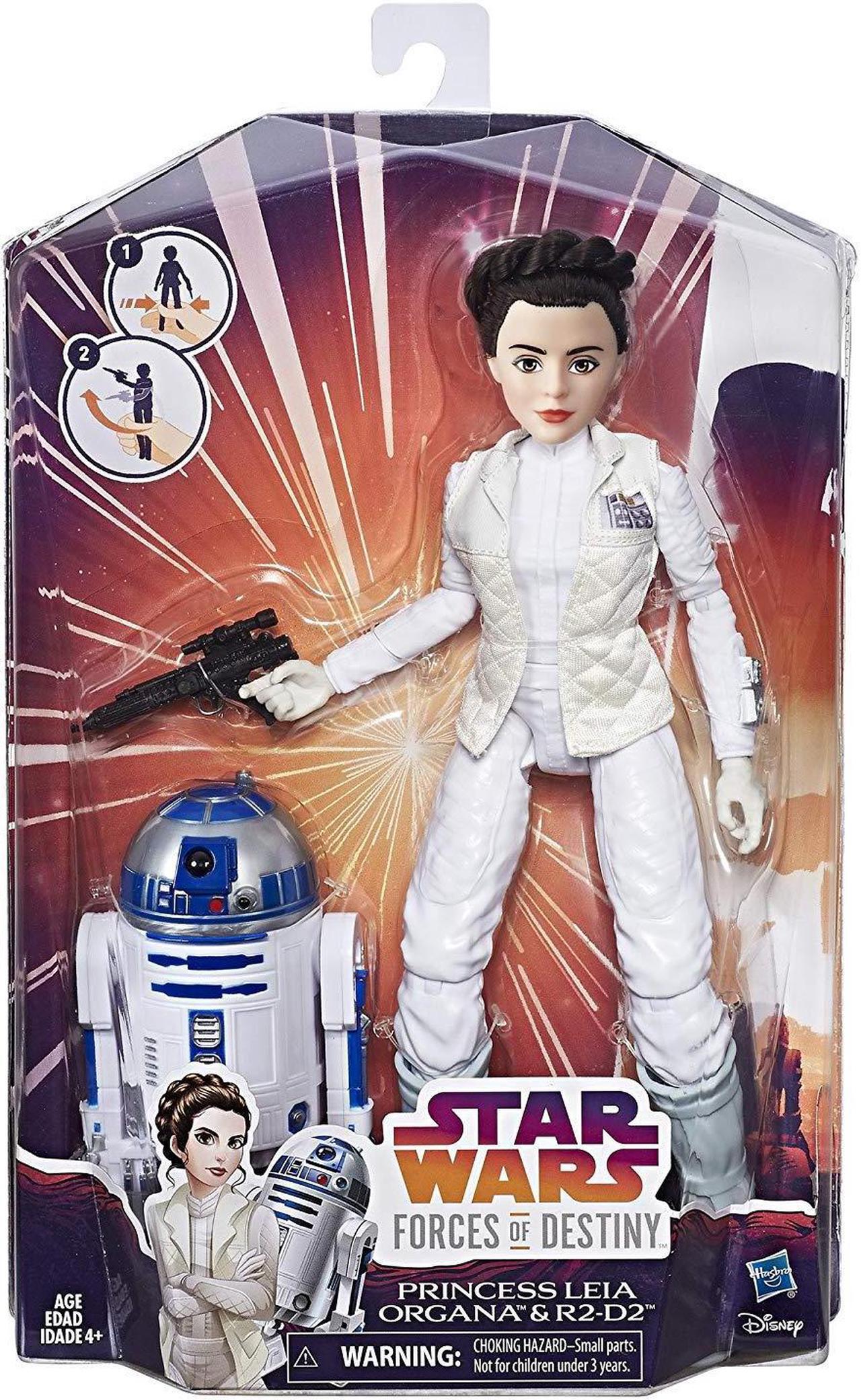 Alt view image 2 of 13 - Star Wars Forces of Destiny Princess Leia Organa Action Figure Doll & R2-D2 Set