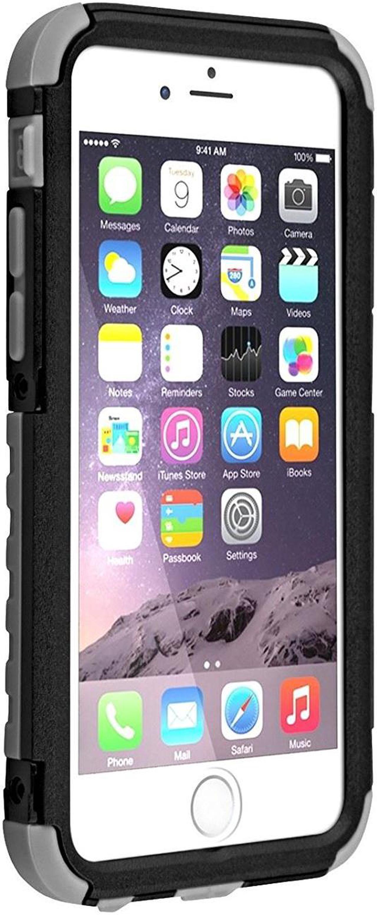 Alt view image 2 of 4 - Verizon Shock Absorbent Rugged Case for iPhone 6 Plus/6s Plus - Black/Gray