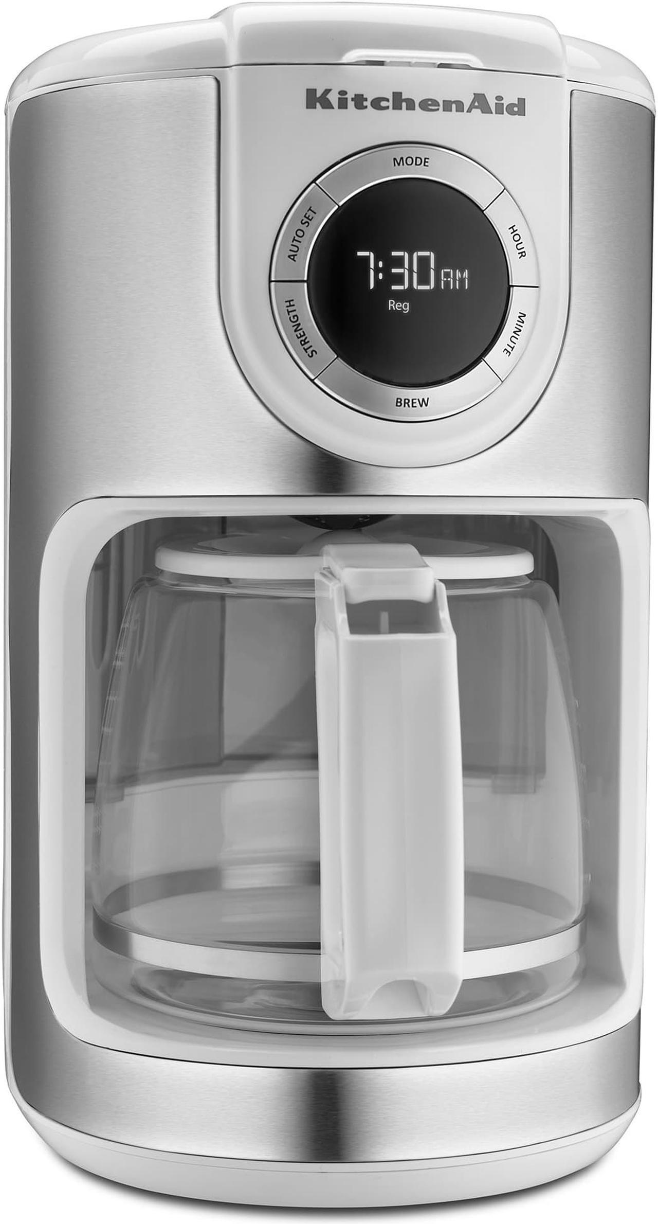 Alt view image 9 of 9 - KitchenAid KCM1202WH 12-Cup Glass Carafe Coffe Maker - White