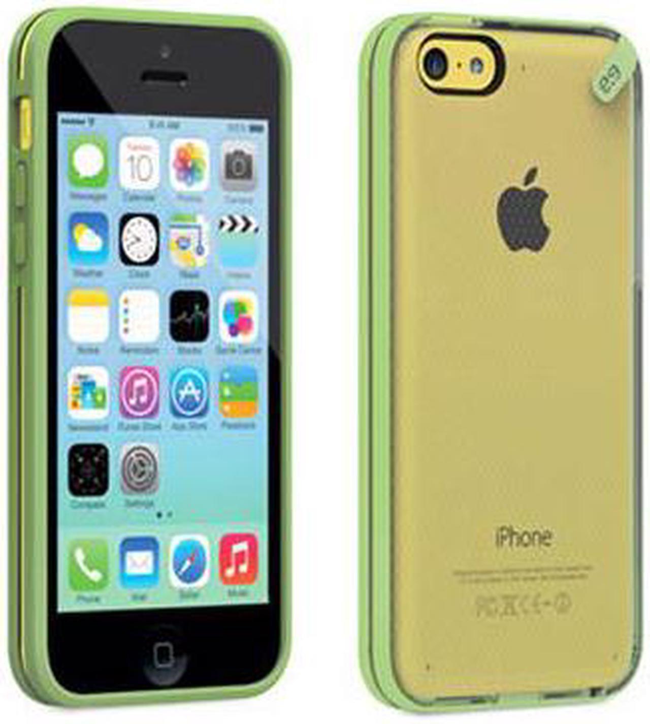 Alt view image 2 of 7 - PUREGEAR SLIM SHELL LIME GREEN CLEAR CASE COVER FOR APPLE iPHONE 5c