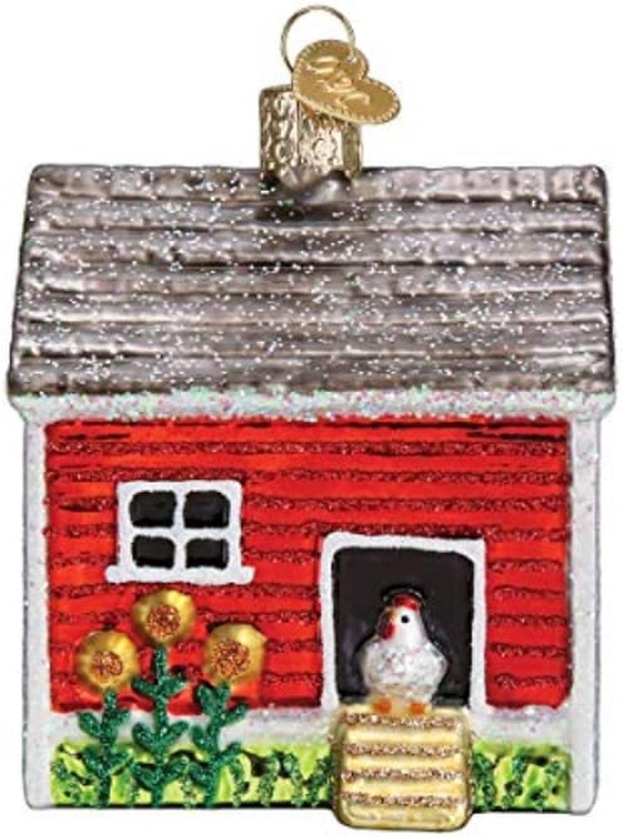 Alt view image 5 of 6 - Chicken Coop on the Farm Christmas Holiday Ornament