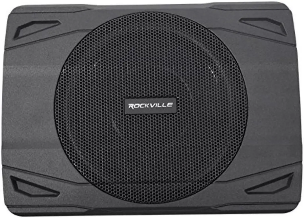 Alt view image 17 of 18 - rockville ss8p 400w 8" cast aluminum slim underseat active powered car/truck subwoofer sub