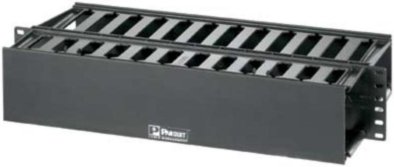 Alt view image 7 of 11 - Panduit WMPF1E PANDUIT PatchLink Horizontal Cable Manager - Cable Manager - Black - 2U Rack Height - 19" Panel Width