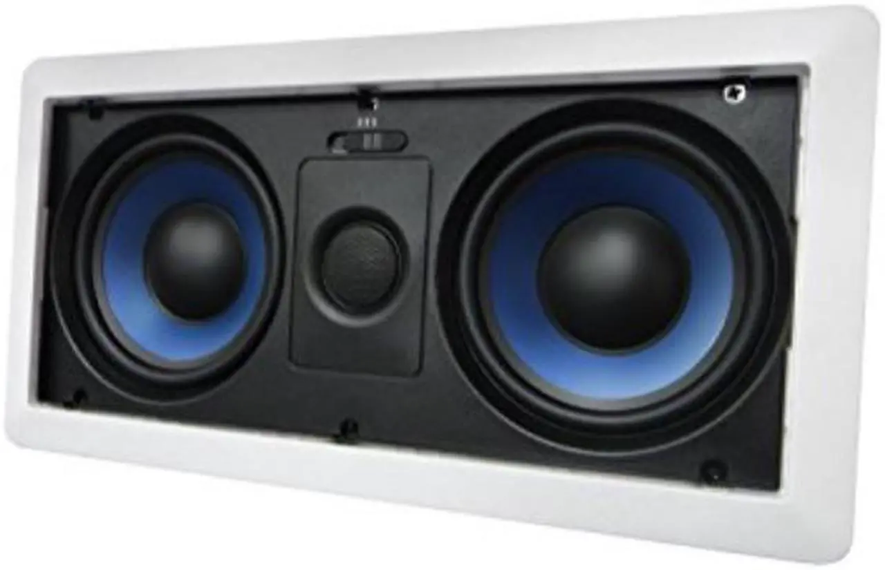Alt view image 16 of 16 - 5252W Silver Ticket Dual 5.25" 80-Watt Center-Channel In-Wall Speaker with Pivoting Tweeter (1 Speaker, White)