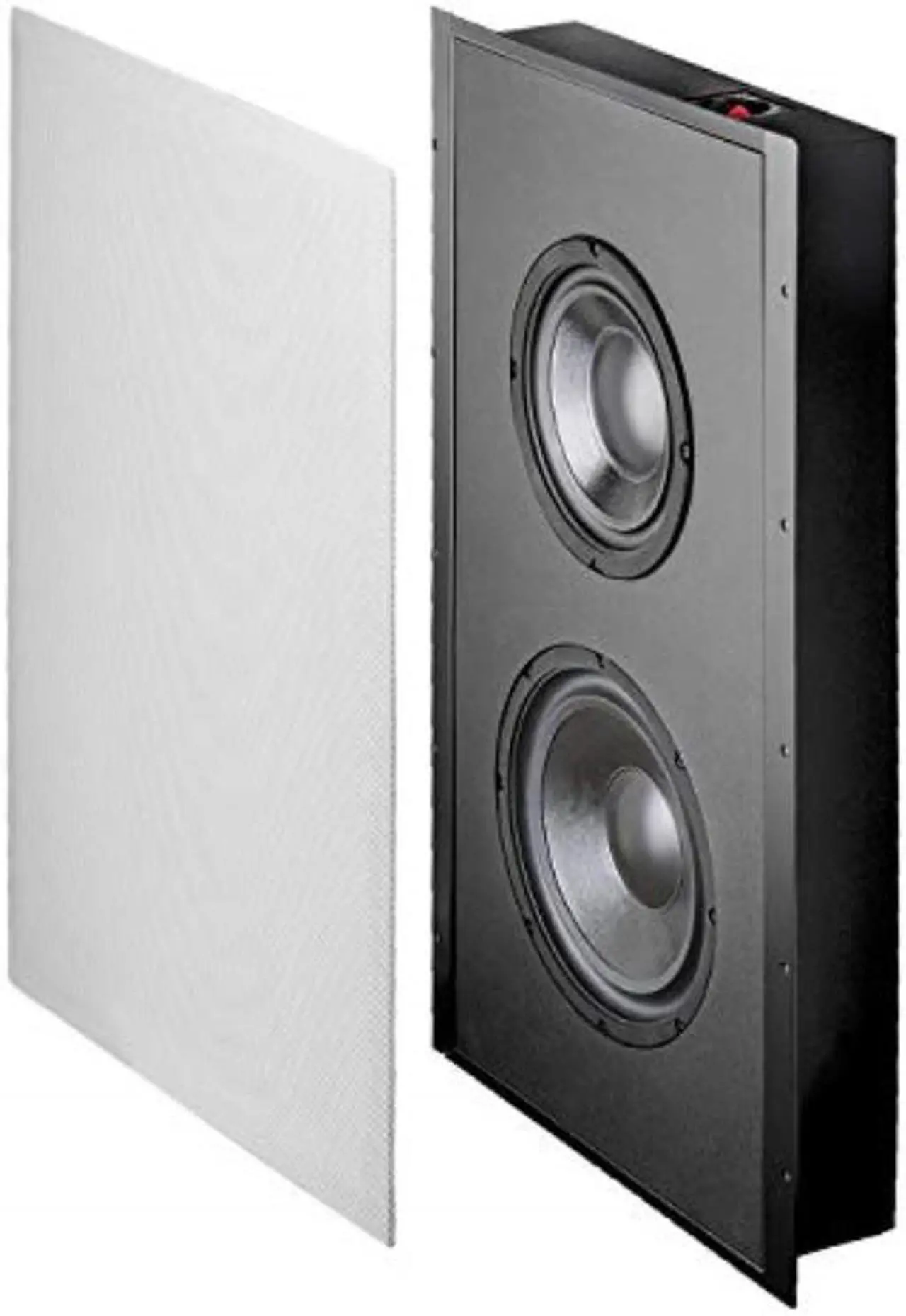 Alt view image 3 of 3 - osd inwall 300w low profile home theater subwoofer trimless design 8" woofer w/ 10" passive radiator sl800d
