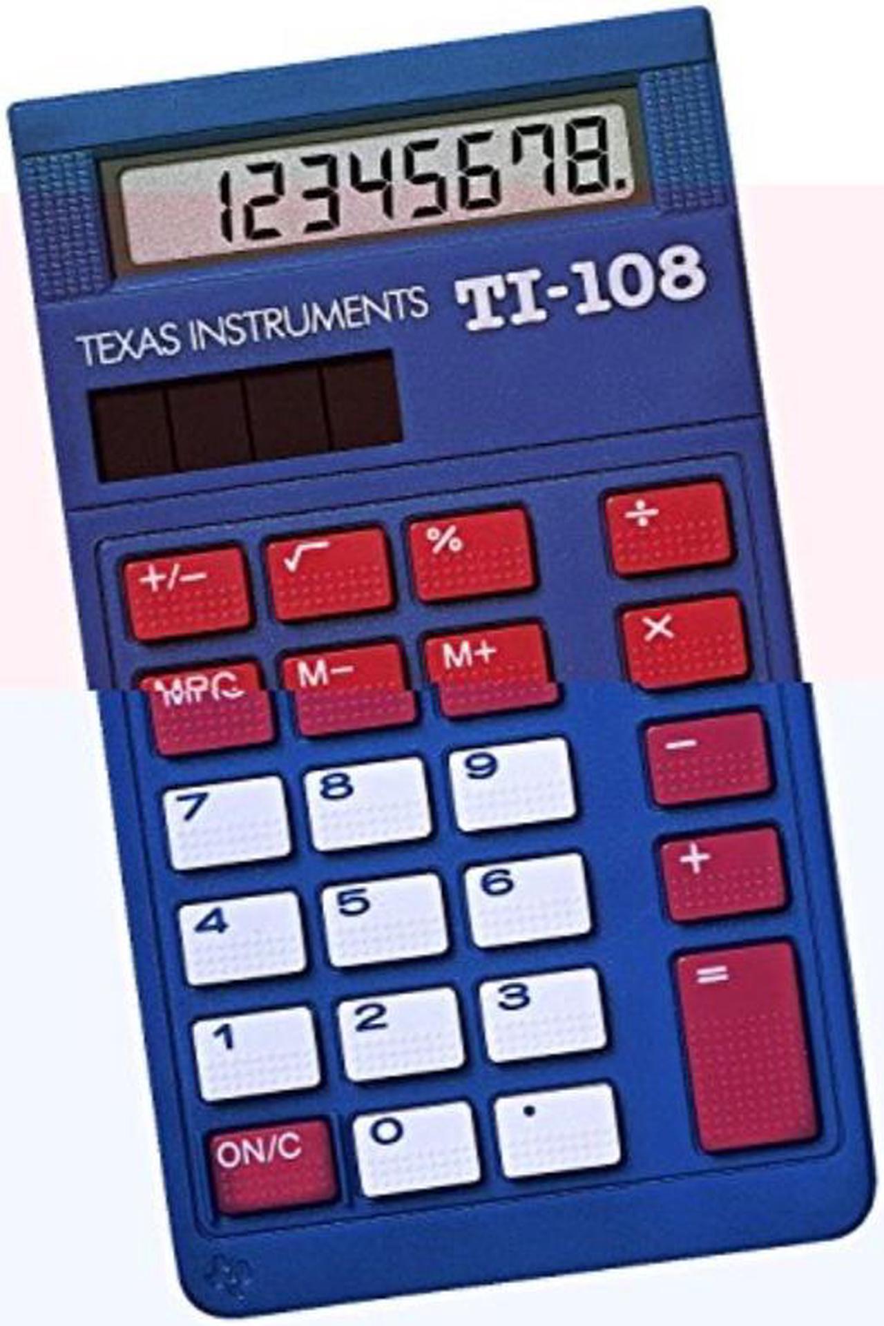Alt view image 4 of 13 - Texas Instruments TI-108 Teacher Kit TI-108TK 8-Digit Desktop Calculator Blue TI108TK