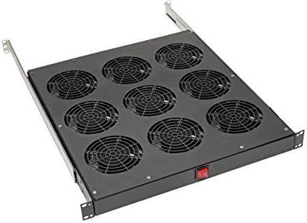 Alt view image 12 of 15 - Tripp Lite SRFANTRAY9 Fan Tray - 9 Fan - 1U - 19" - 864 CFM - Upflow Air Discharge Pattern