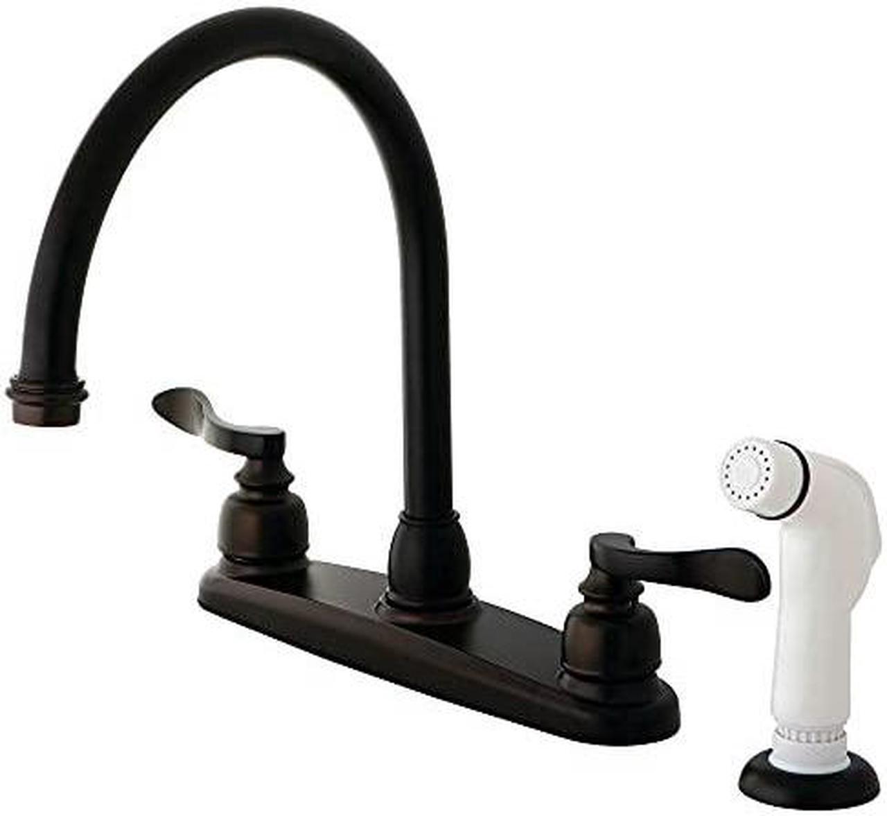 Alt view image 5 of 8 - Kingston Brass KB8795NFL NUWAVE FRENCH 8in Centerset Kitchen Faucet with Twin Le