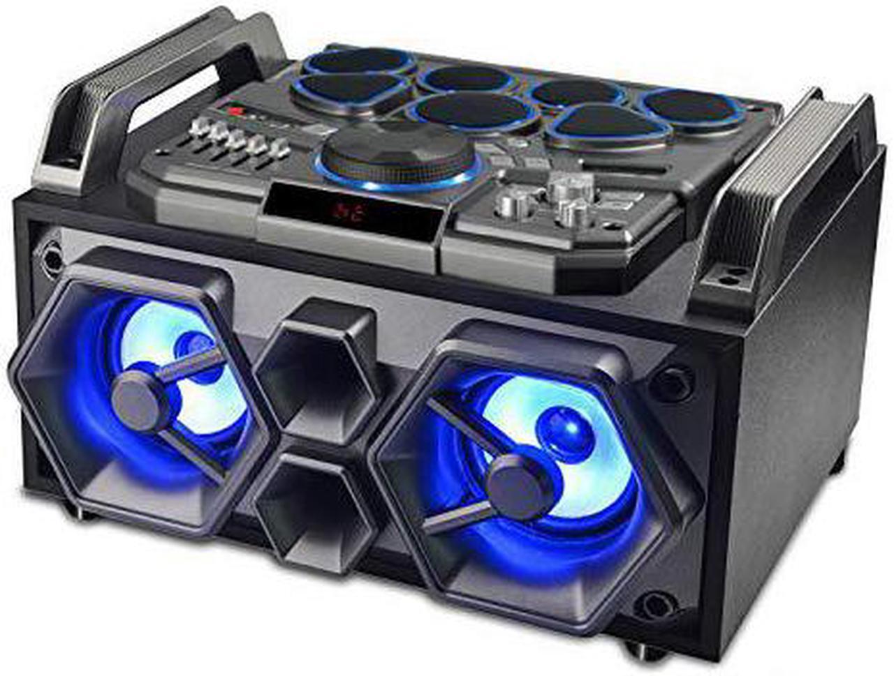 Alt view image 2 of 2 - Sylvania Bluetooth Lightup Speaker and DJ System with Drum Kit