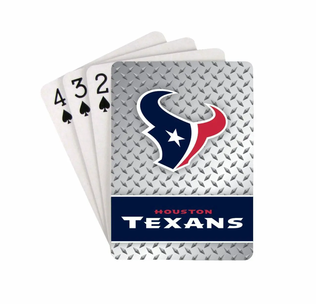 Alt view image 2 of 2 - Houston Texans Playing Cards Diamond Plate