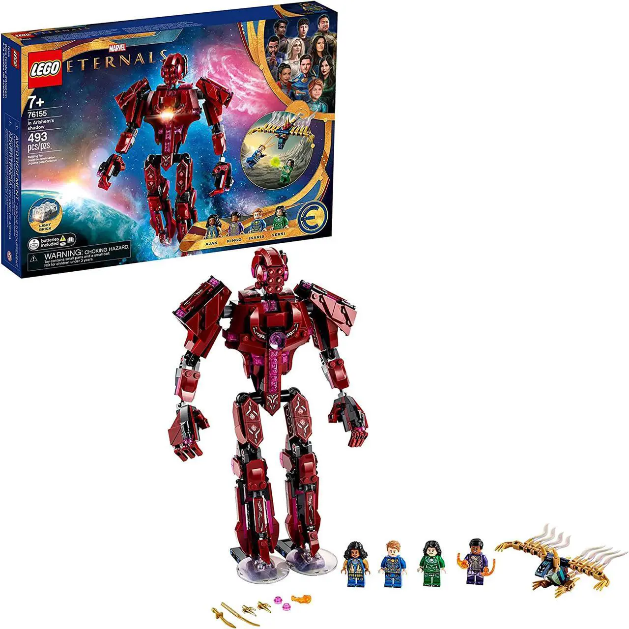 Alt view image 20 of 20 - LEGO 76155 Marvel The Eternals In Arishems Shadow 493 Piece Build Set, Age 7+