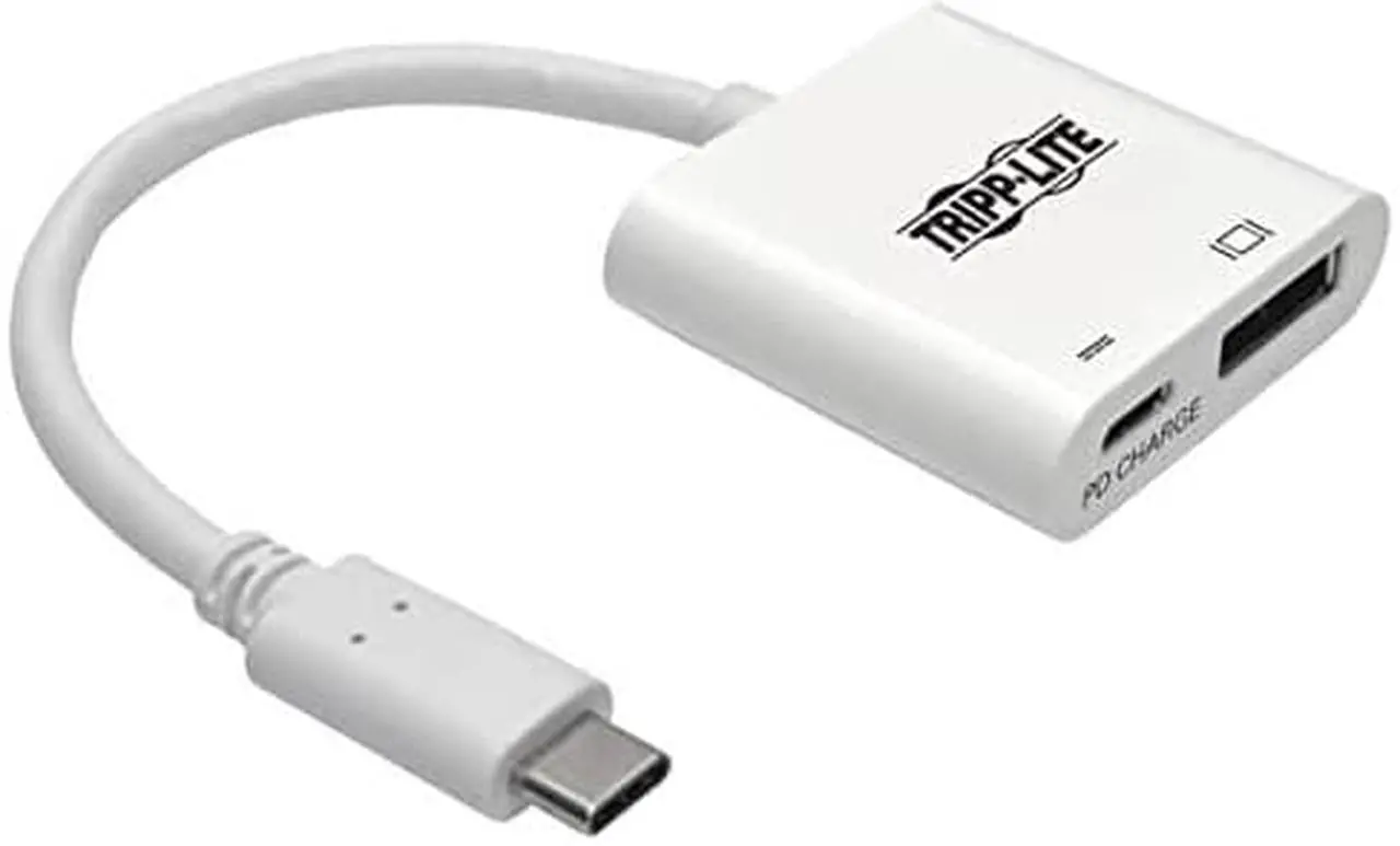 Alt view image 4 of 4 - Tripp Lite USB C to DisplayPort Adapter Cable w Equalizer 8K 60W Charging