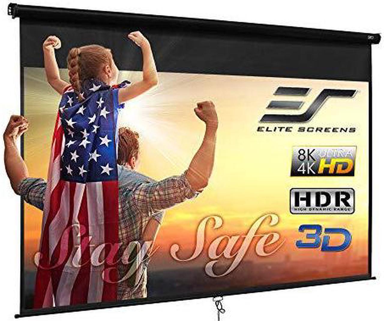 Alt view image 15 of 16 - Elite Screens Manual M120H Manual Projection Screen - 120" - 16:9 - Wall/Ceiling Mount