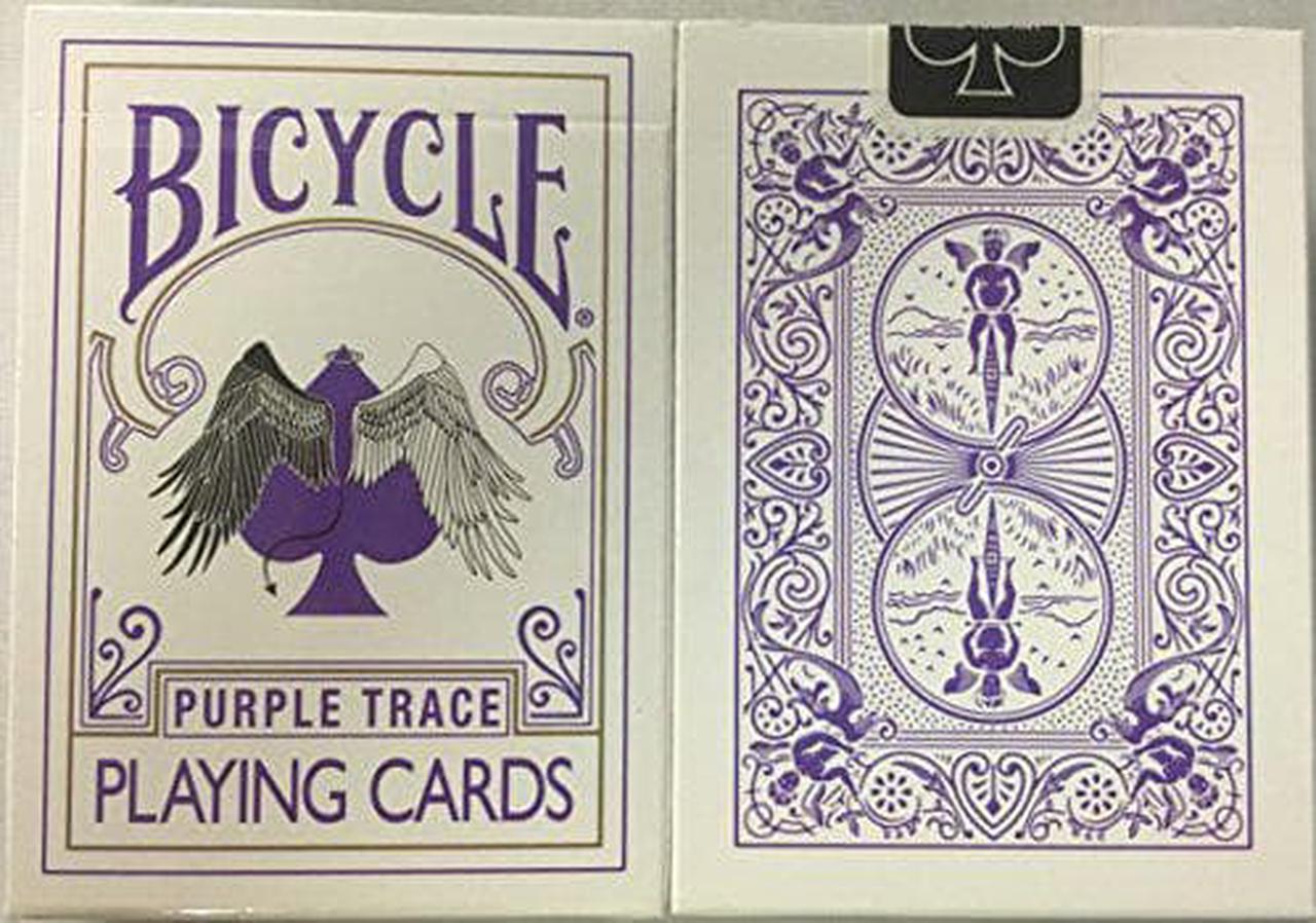 Bicycle Purple Trace Playing Cards Angel Devil Design