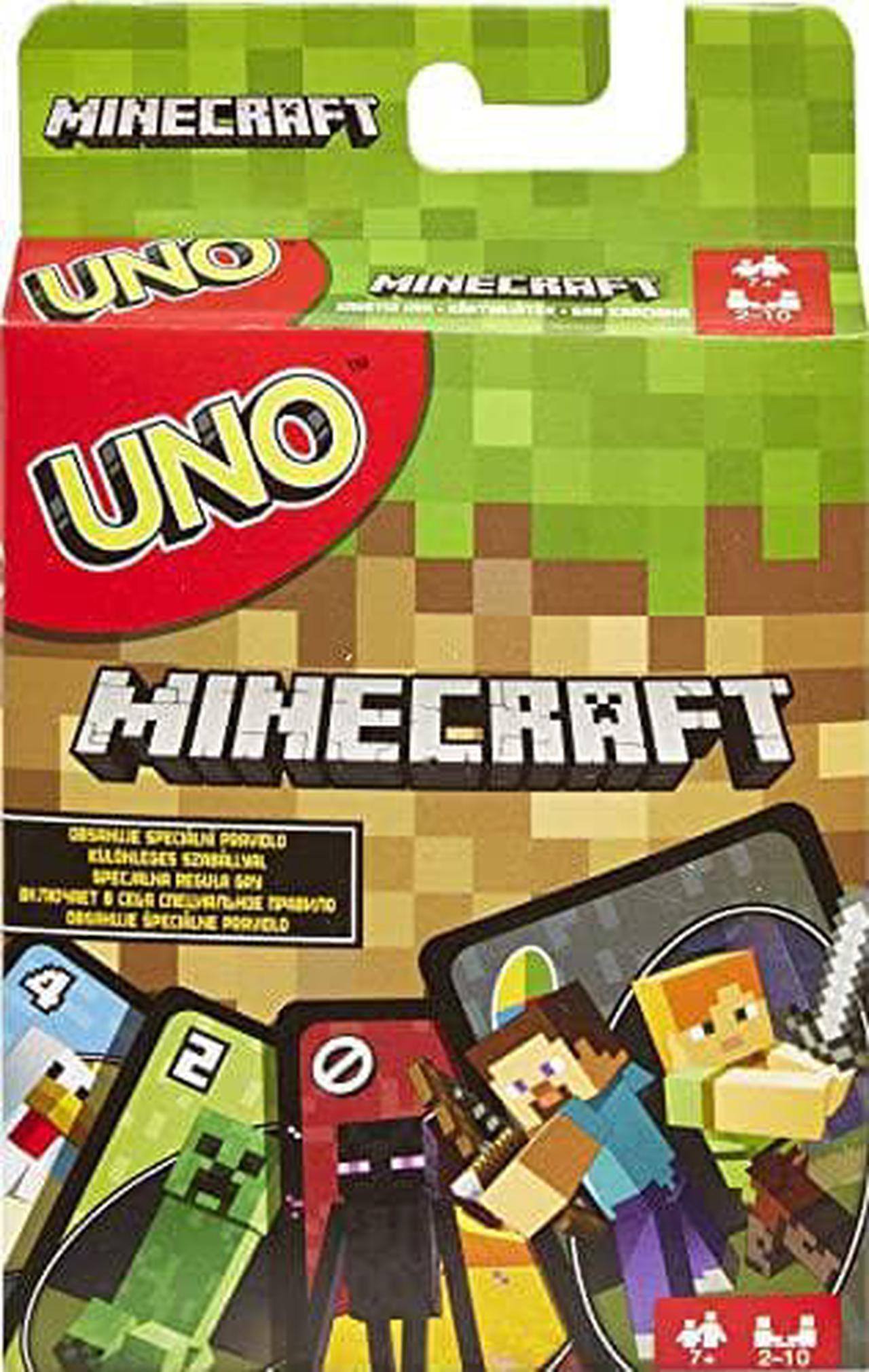 Alt view image 11 of 12 - UNO Minecraft Updated Family Classic Multiplayer Fast-Paced Mattel, Inc.