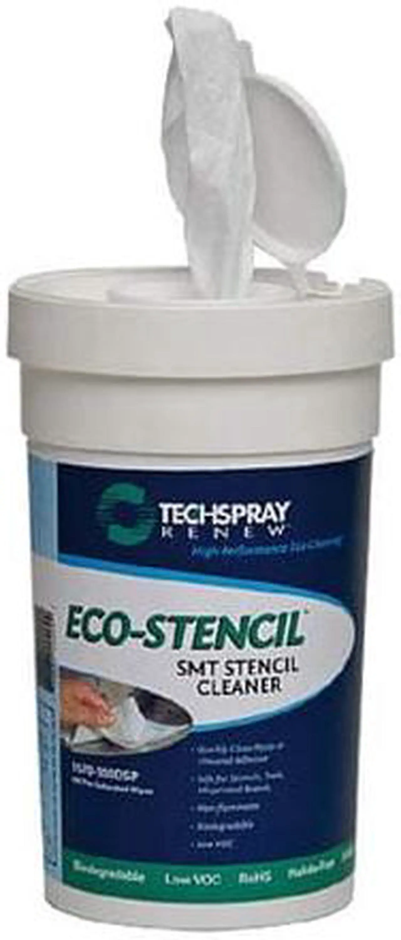 Alt view image 3 of 3 - TECHSPRAY 1570-100DSP Eco-Stencil Cleaning Wipes