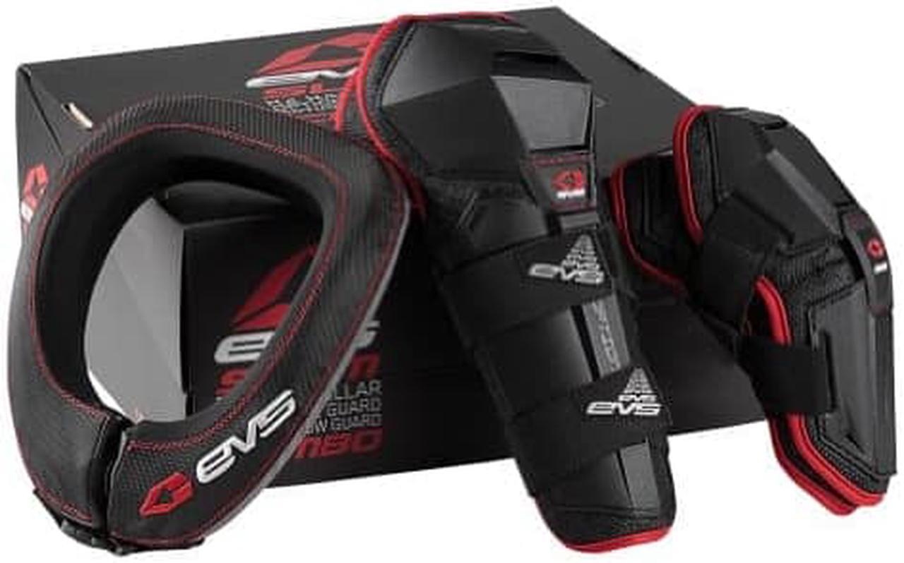 EVS Sports Slam Combo; Option Elbow, Option Knee & R2 Race Collar (Black, Youth)