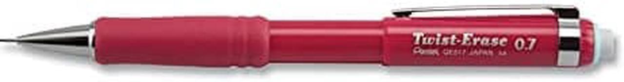 Alt view image 9 of 10 - Pentel Twist-Erase III Mechanical Pencil 0.7 mm Red Barrel QE517B