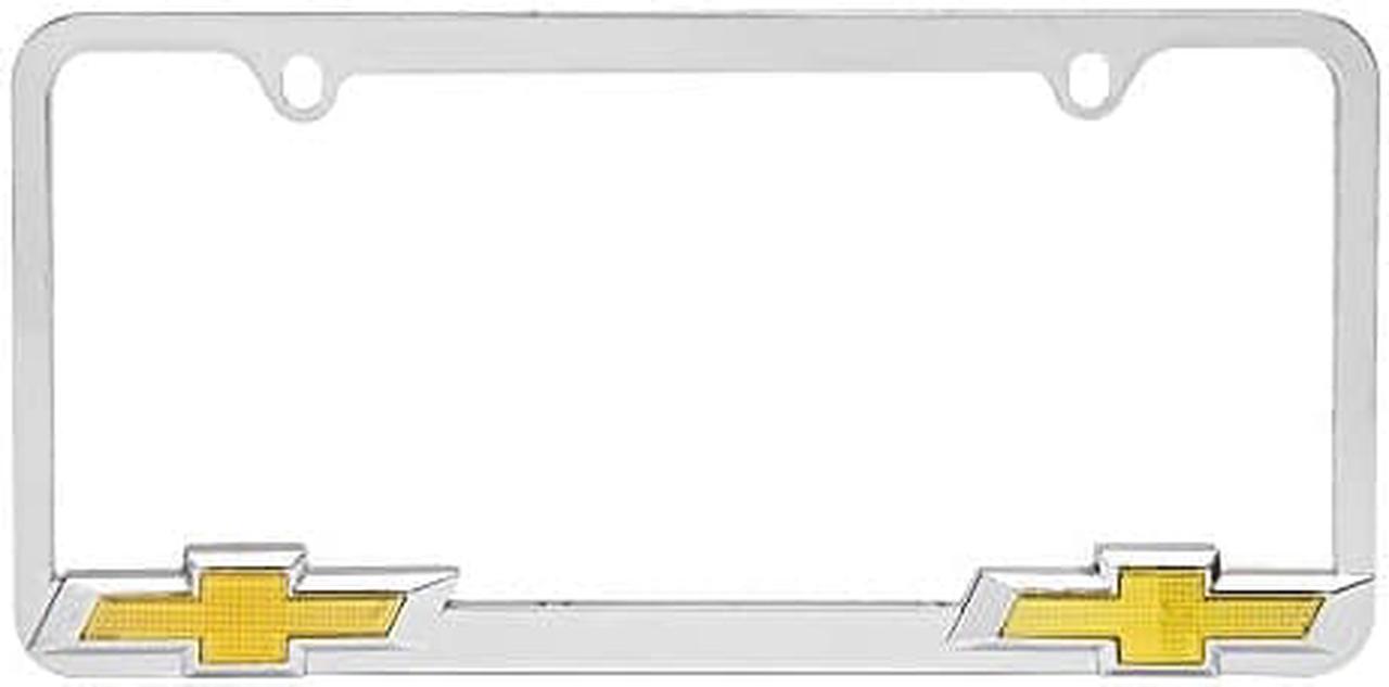 Main image of Bully WL011-C Chrome Chevy Chevrolet License Plate Frame Holder Front or Back Bumper Shows Car Tags - Exterior Accessories for Trucks, Cars and SUVs - 1 Piece Genuine Licensed Product