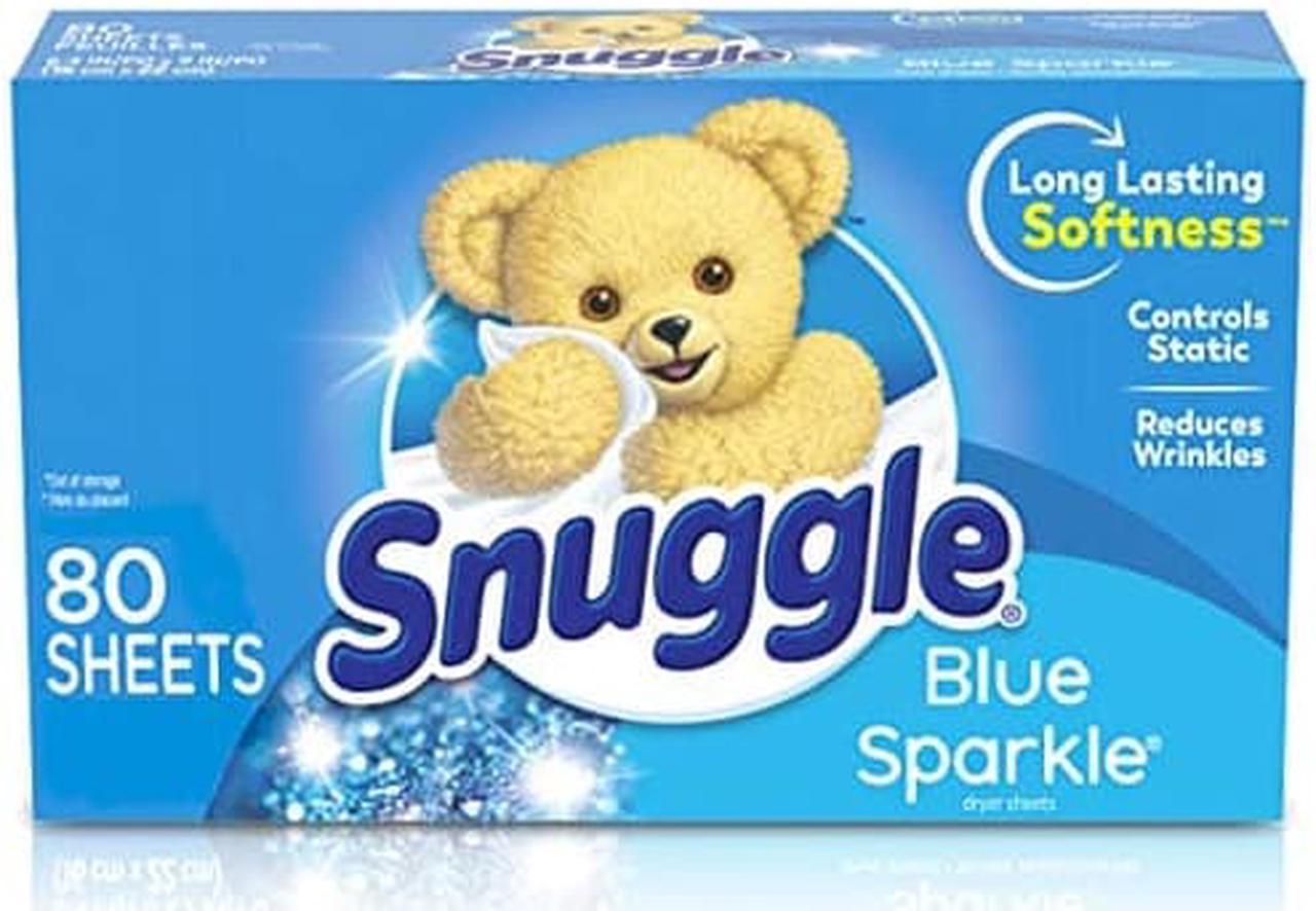 Snuggle Fabric Softener Dryer Sheets, Blue Sparkle, 80 Count