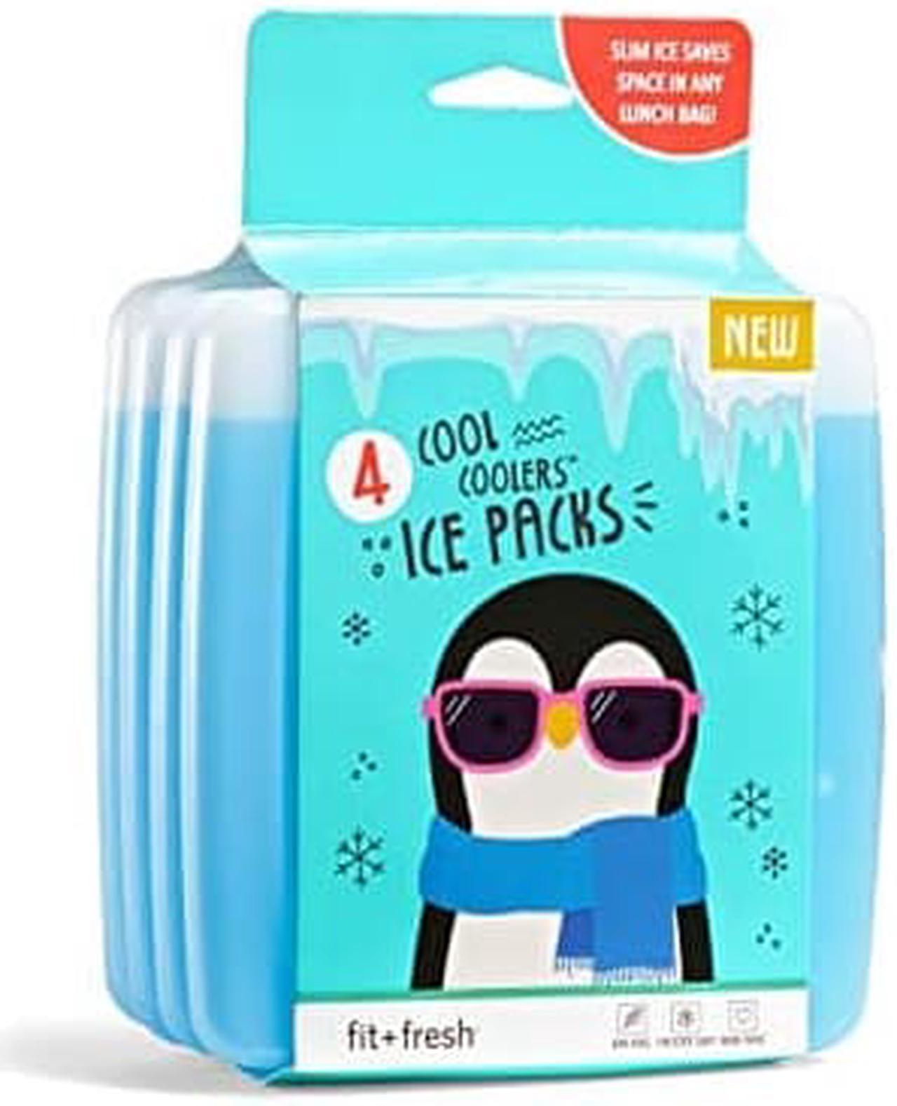 Alt view image 9 of 9 - Fit & Fresh Cool Coolers Blue Reusable Slim Ice Packs-For Lunch Boxes or Coolers