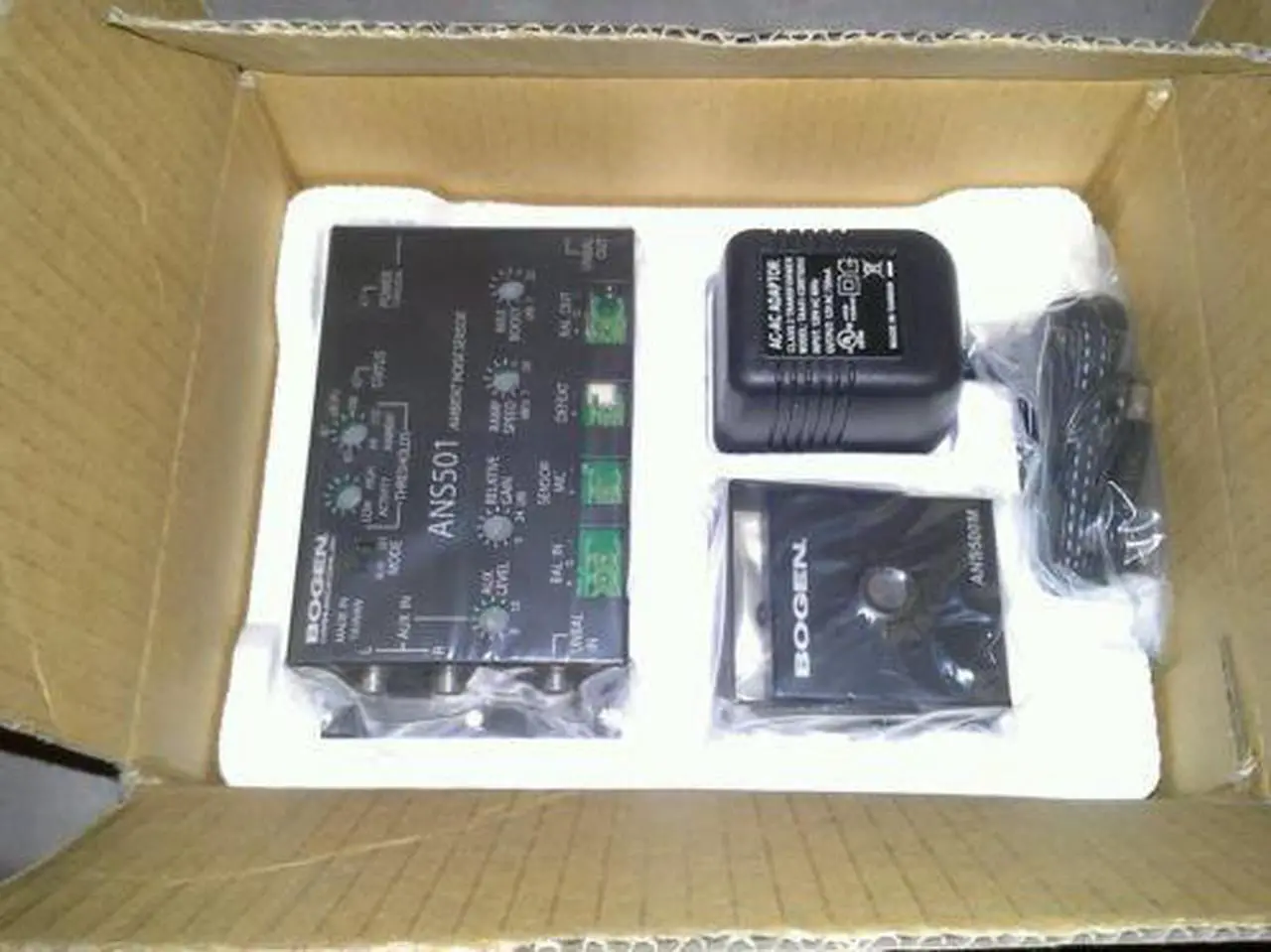 Alt view image 6 of 6 - Bogen ANS501 AMBIENT NOISE SENSOR W/POWER SUPPY & MICROPHONE