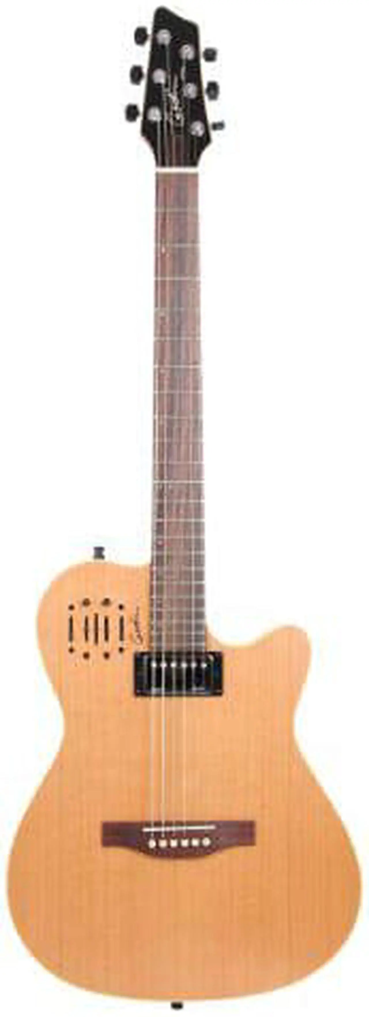 Alt view image 6 of 9 - Godin A6 Ultra Semi-Acoustic-Electric Guitar Natural Cedar