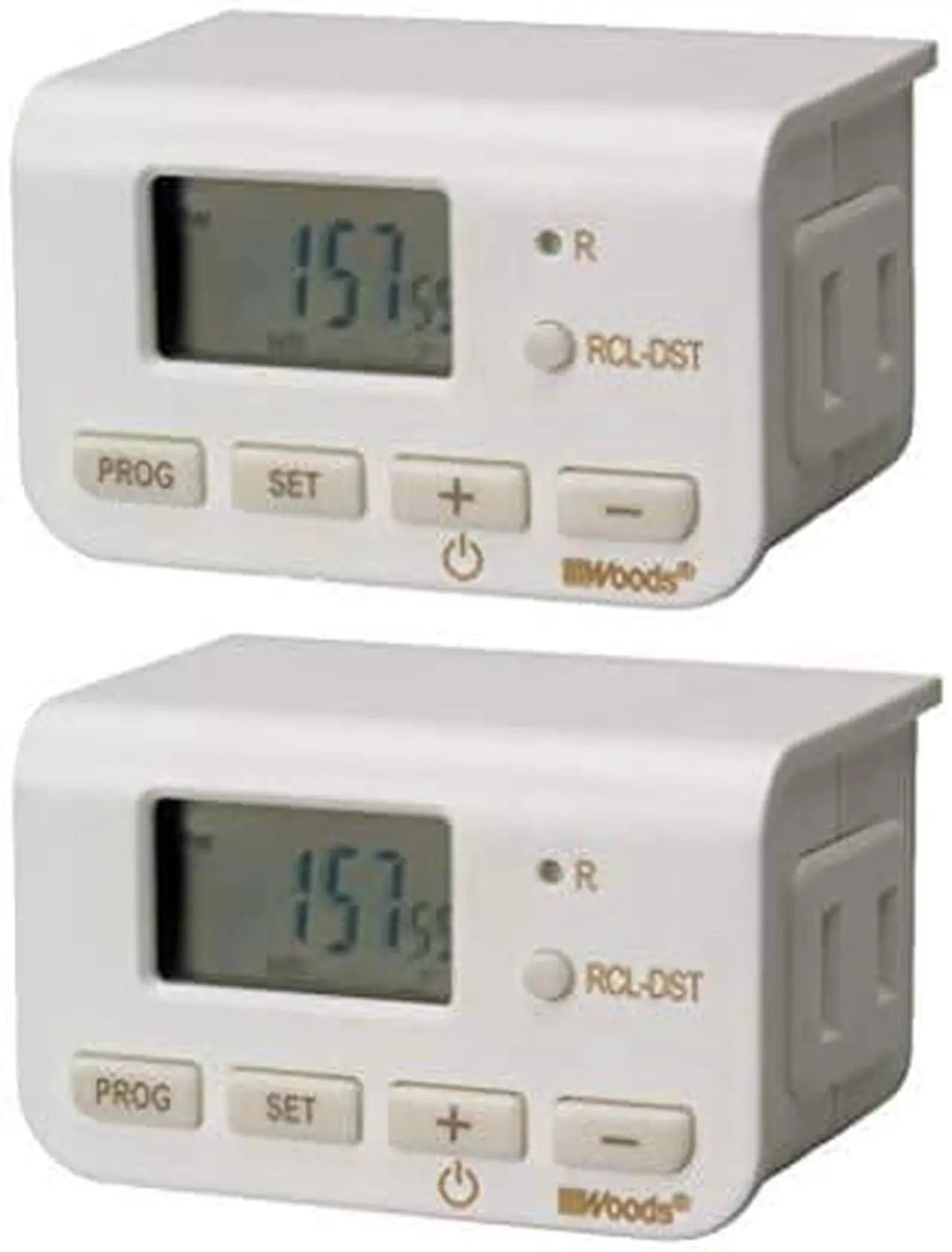 Alt view image 12 of 12 - Woods Slim Fit Simple Set Indoor Digital Daily Lamp Timer, White 2-Pack