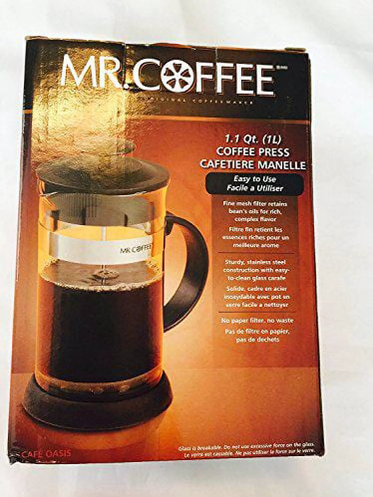 Alt view image 3 of 7 - Mr. Coffee 1.1 Quart Black Coffee Press