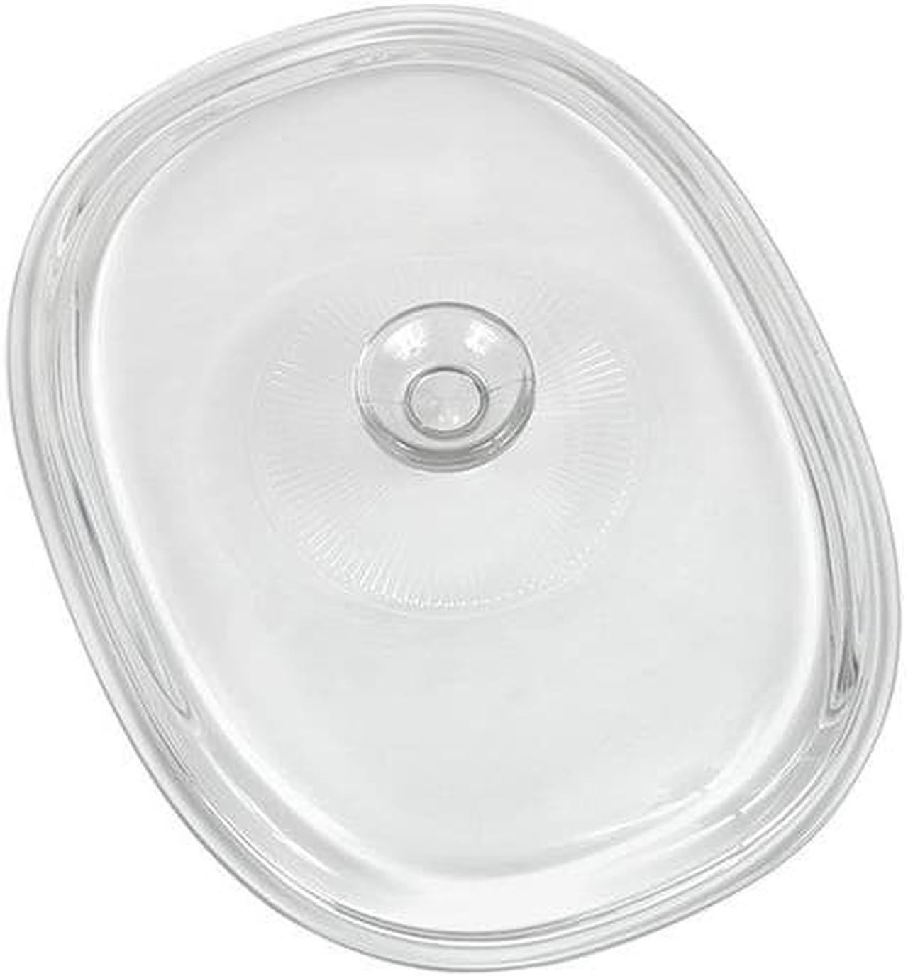 CorningWare French White 2-1/2-Quart Oval Glass Cover