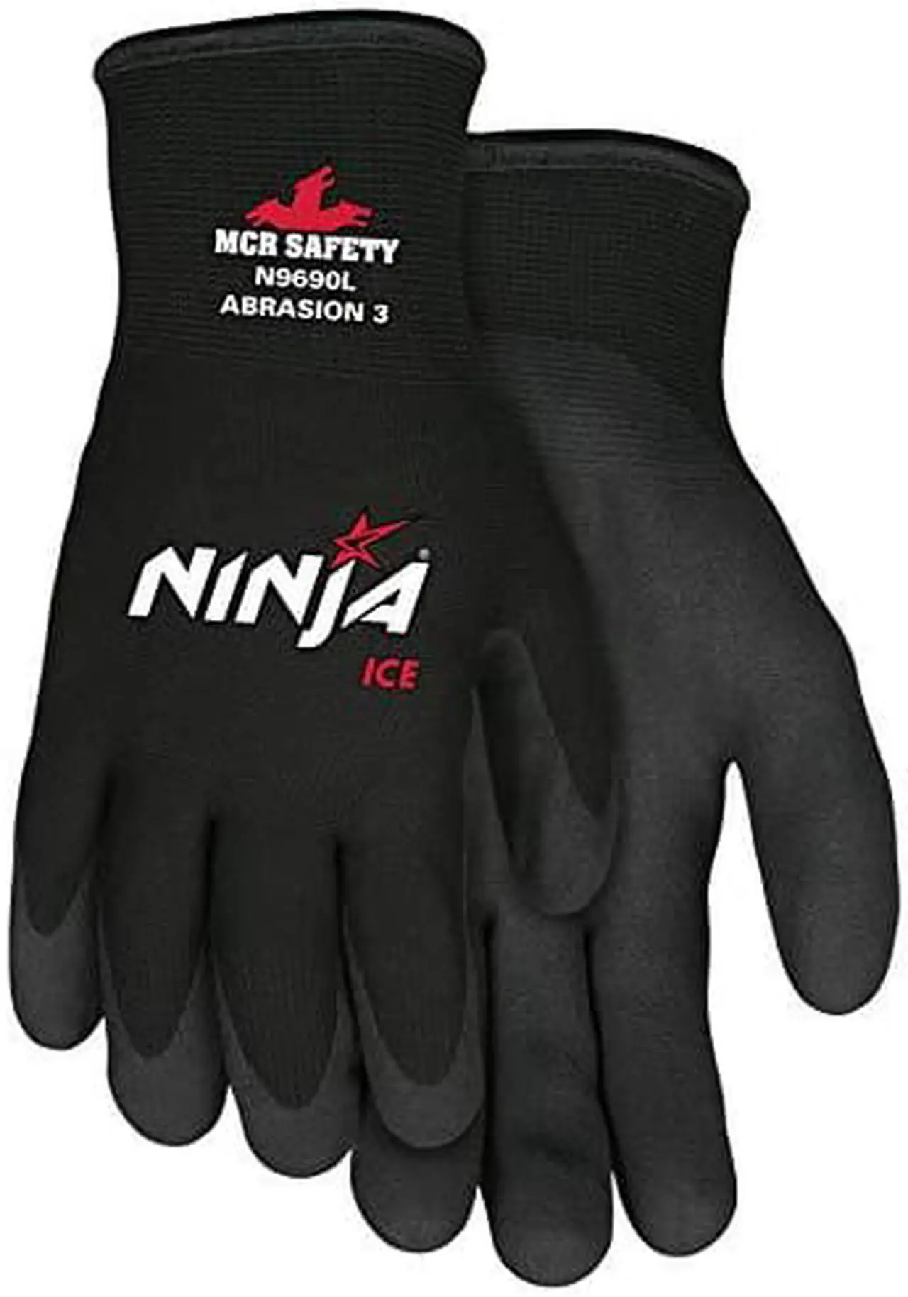 Alt view image 5 of 5 - MCR Safety N9690M Memphis Ninja Ice 15-Gauge Safety Gloves, Black (Medium)