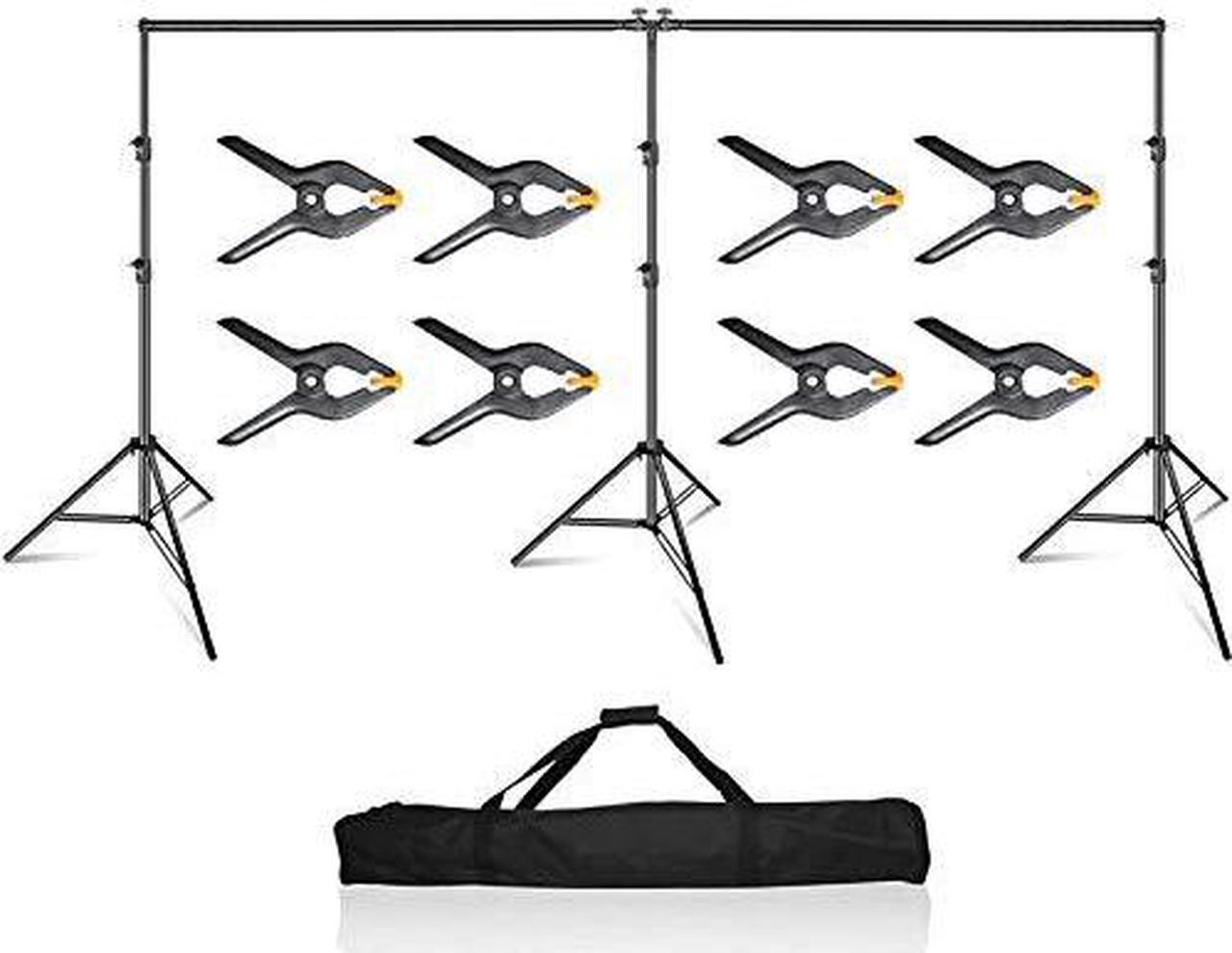 Main image of EMART Photo Video Studio 20 ft Wide 10 ft Tall Adjustable Heavy Duty Photography Backdrop Stand, Background Support System Kit with 3 Stands, 8 Spring Clamps, 1 Carrying Bag